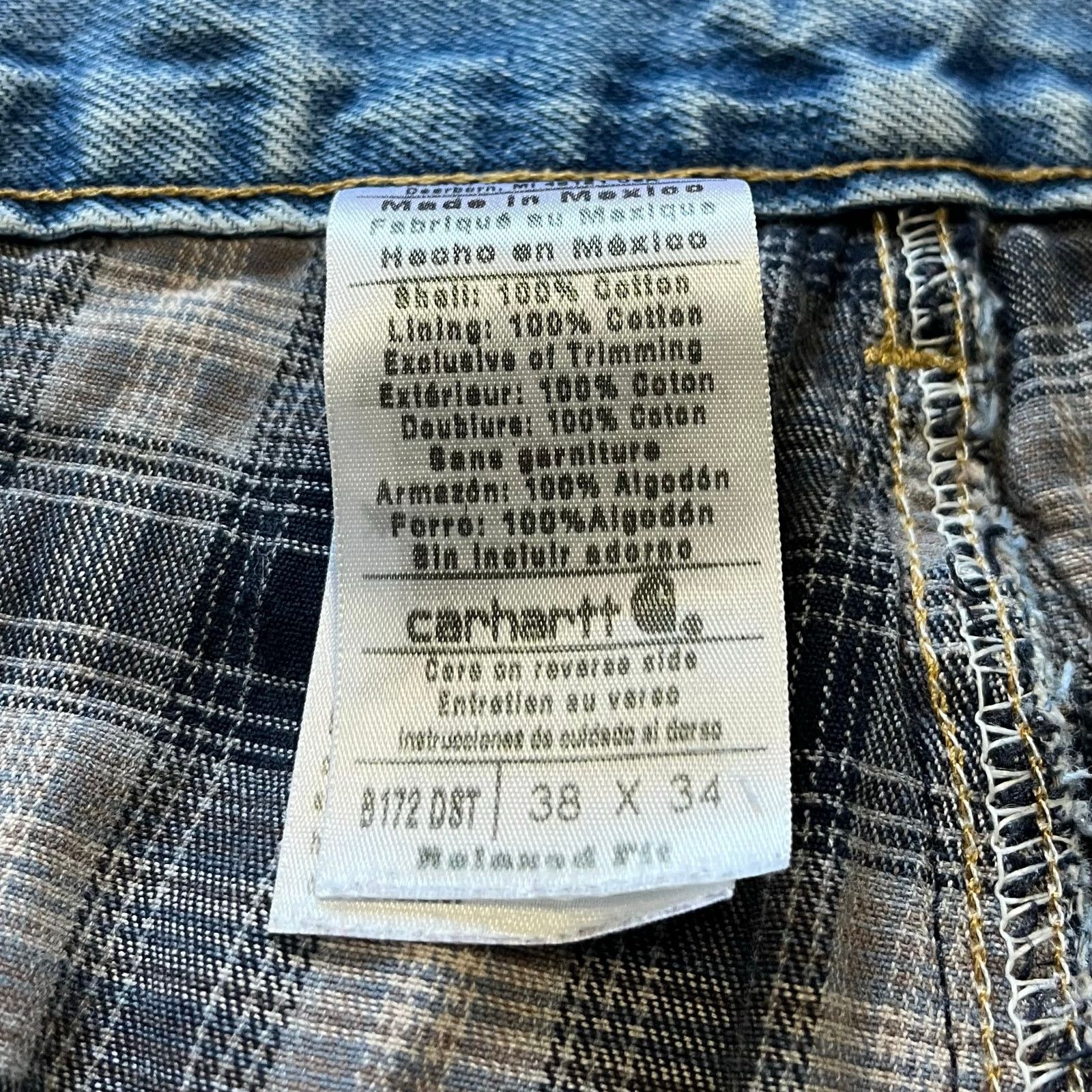 Carhartt Carhartt Detroit Style Blanket Lined Blue Jeans 38Wx30L Size US 38 / EU 54 - 5 Thumbnail