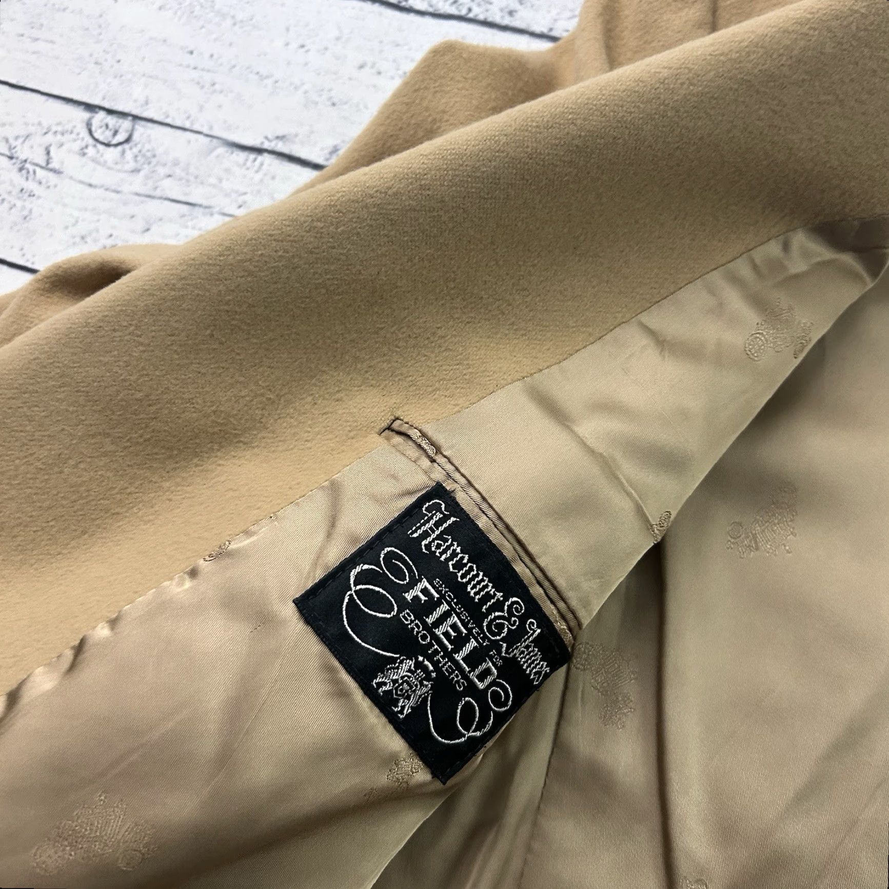 Vintage Harcourt & James Blazer 100% Cashmere Beige Tan 44 Men Vintage? Size 44R - 7 Thumbnail