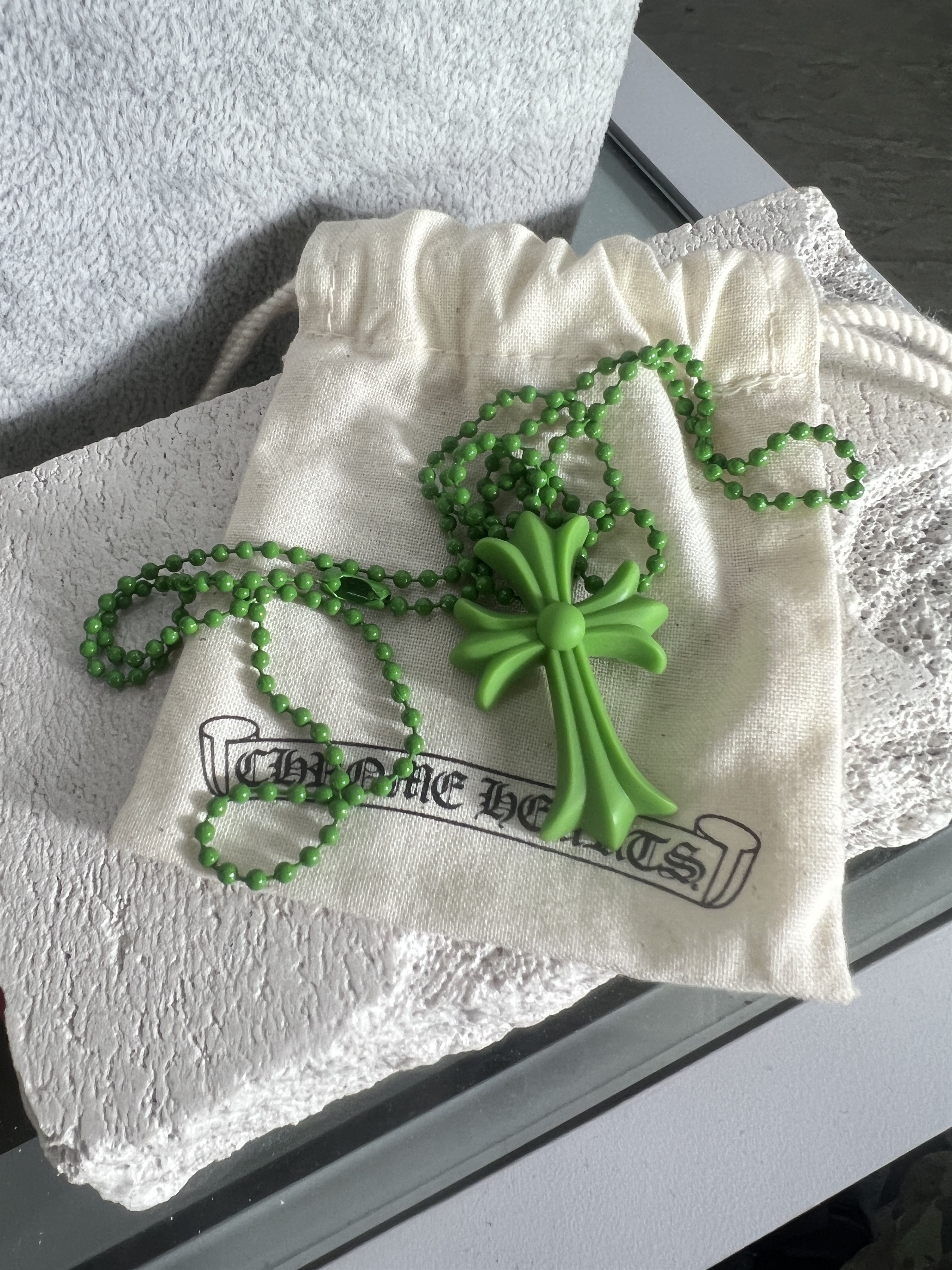 Chrome Hearts Chrome Hearts Green Cross Pendant Necklace 2019 Size ONE SIZE - 3 Thumbnail
