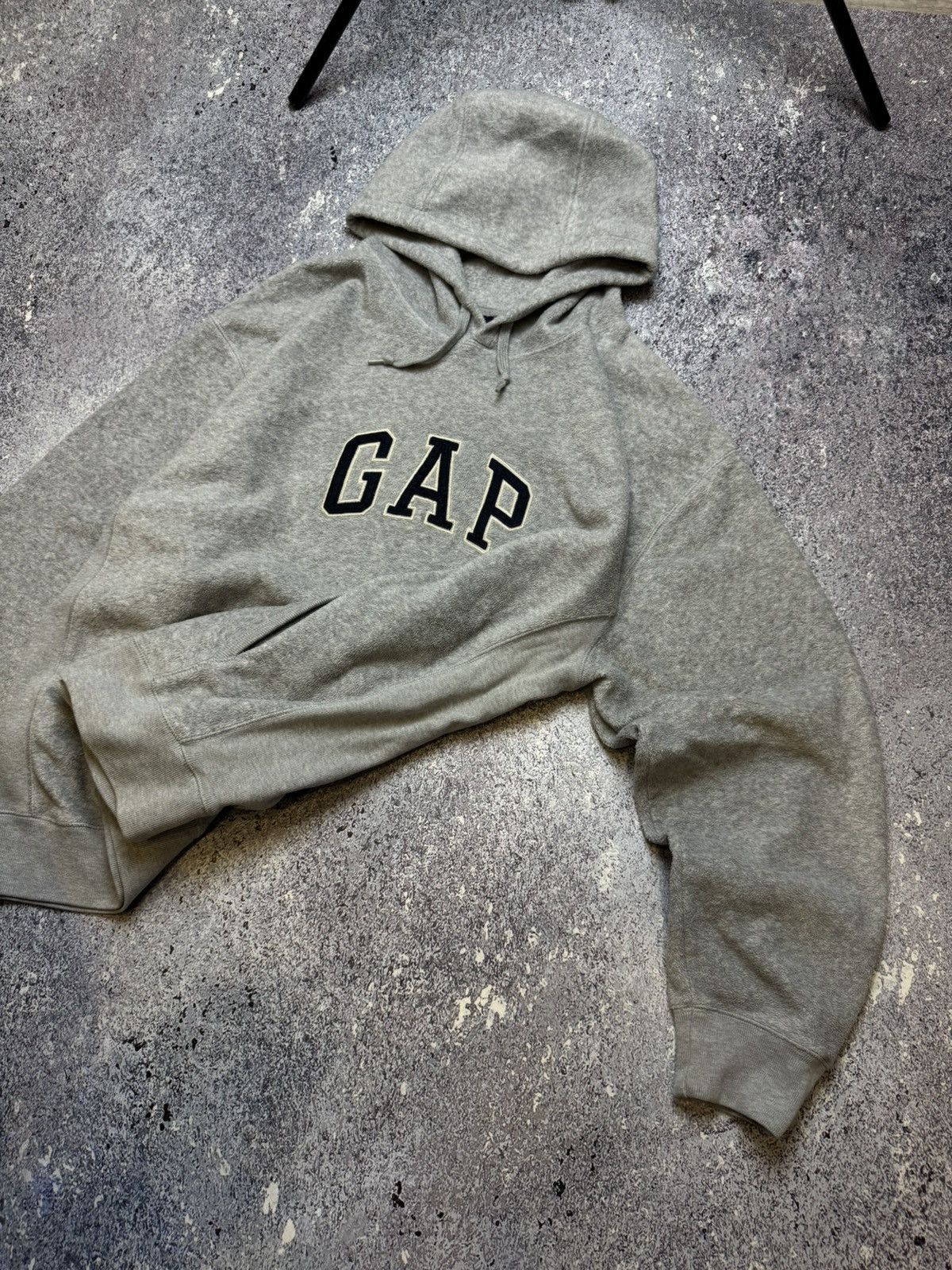 Gap × Vintage 💥CRAZY GAP FLEECE HOODIE YEEZY STYLE BIG LOGO Size US XL / EU 56 / 4 - 7 Thumbnail