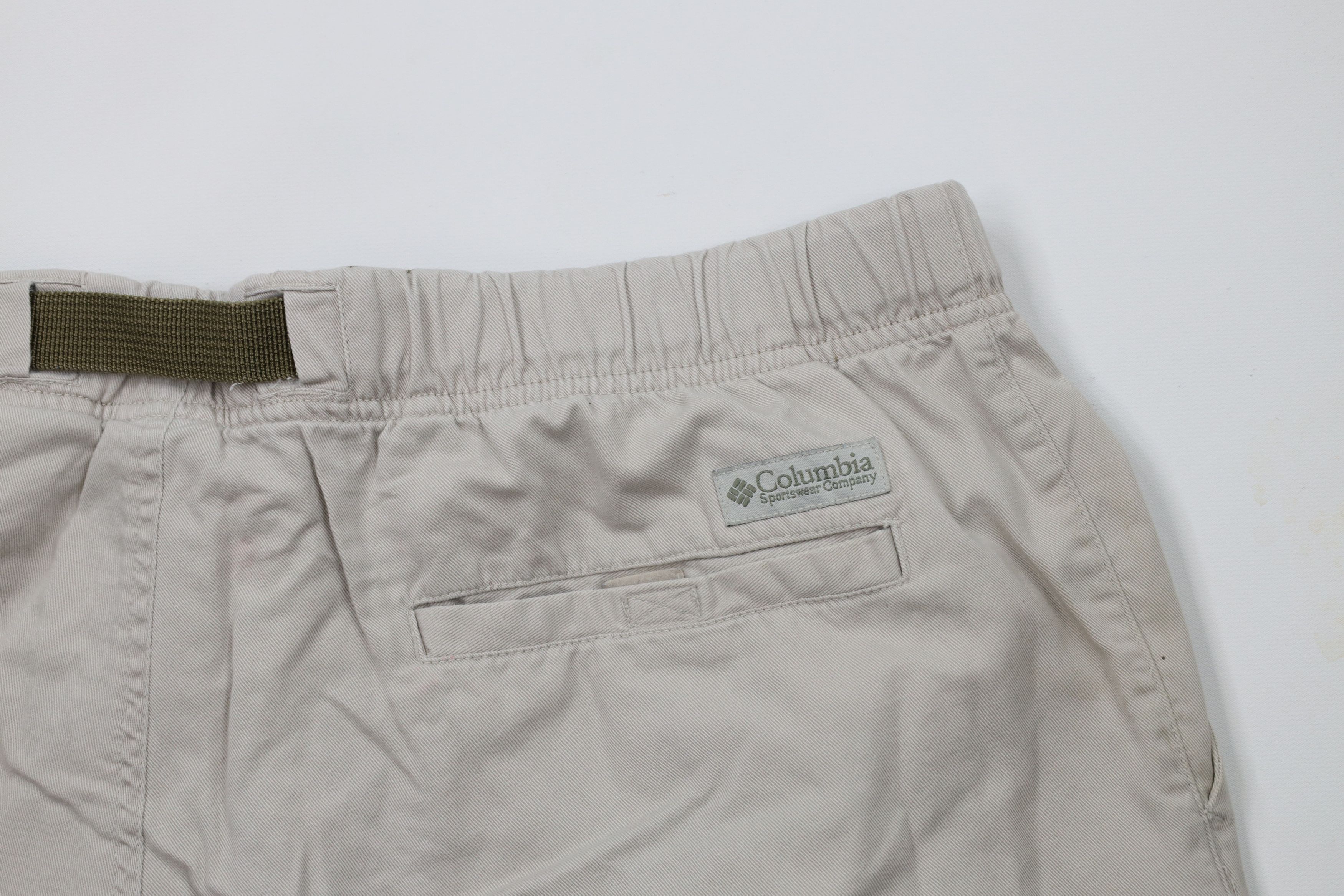 Columbia × Vintage Vintage 90s Columbia Belted Above Knee Shorts Beige Cotton Size US 36 / EU 52 - 13 Thumbnail