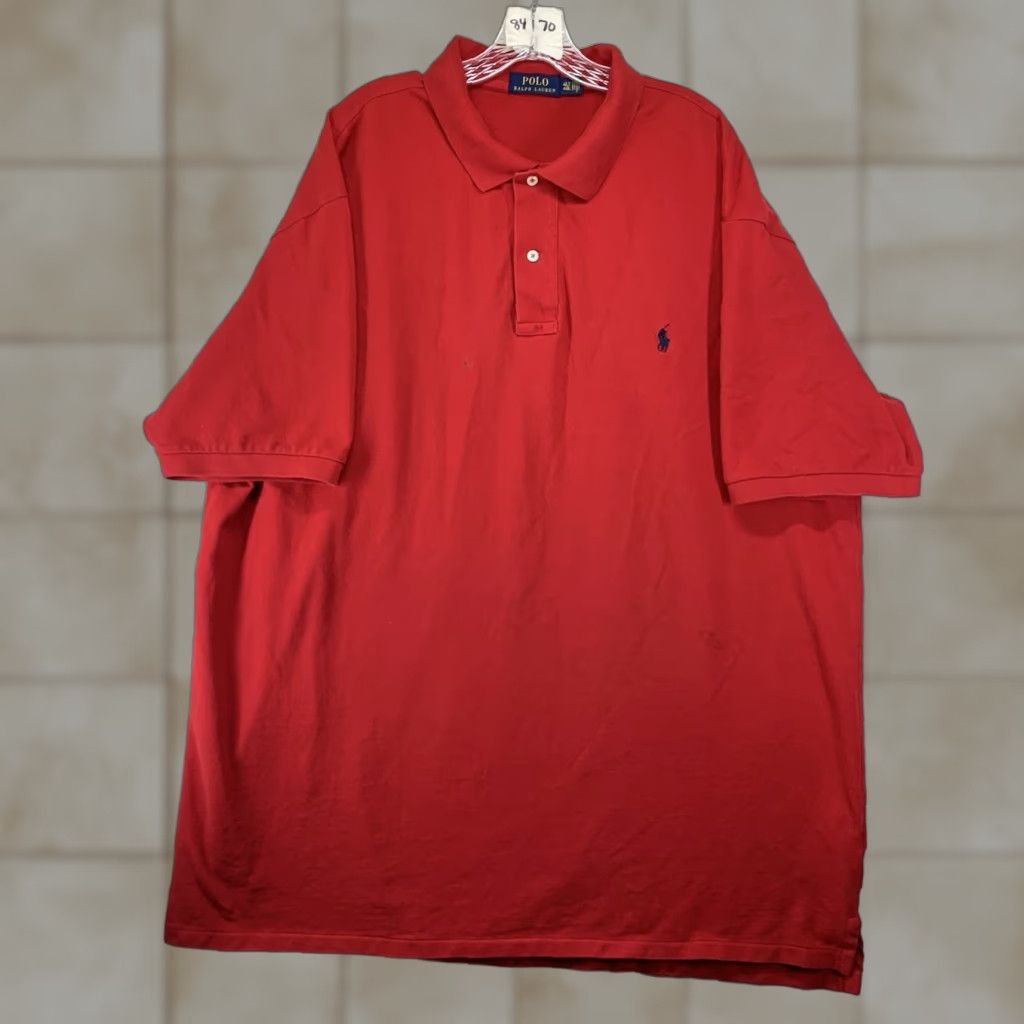 Polo Ralph Lauren VINTAGE Ralph Lauren Polo Shirt Men 4XLT Short Sleeve Blue Pony Casual All Seasons Size US XXL / EU 58 / 5 - 1 Thumbnail