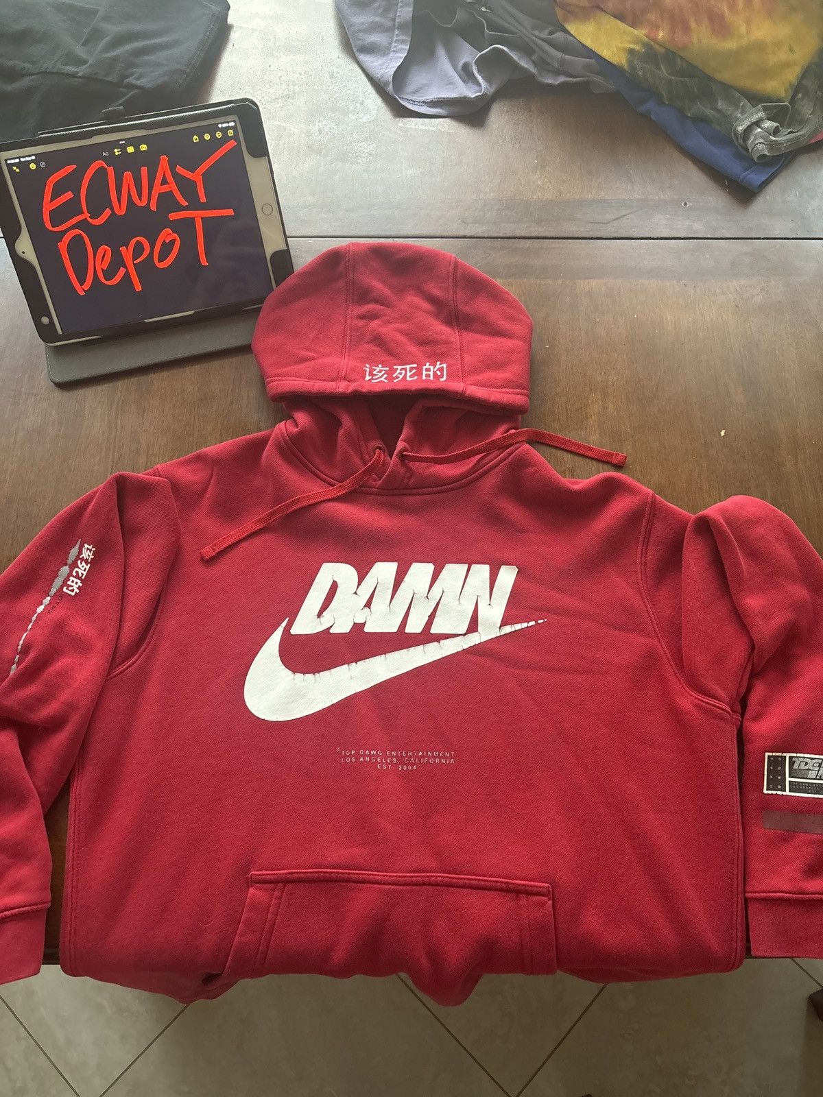 Kendrick Lamar Nike Top Dawg Entertainment Kendrick Lamar DAMN Nike Hoodie Grailed