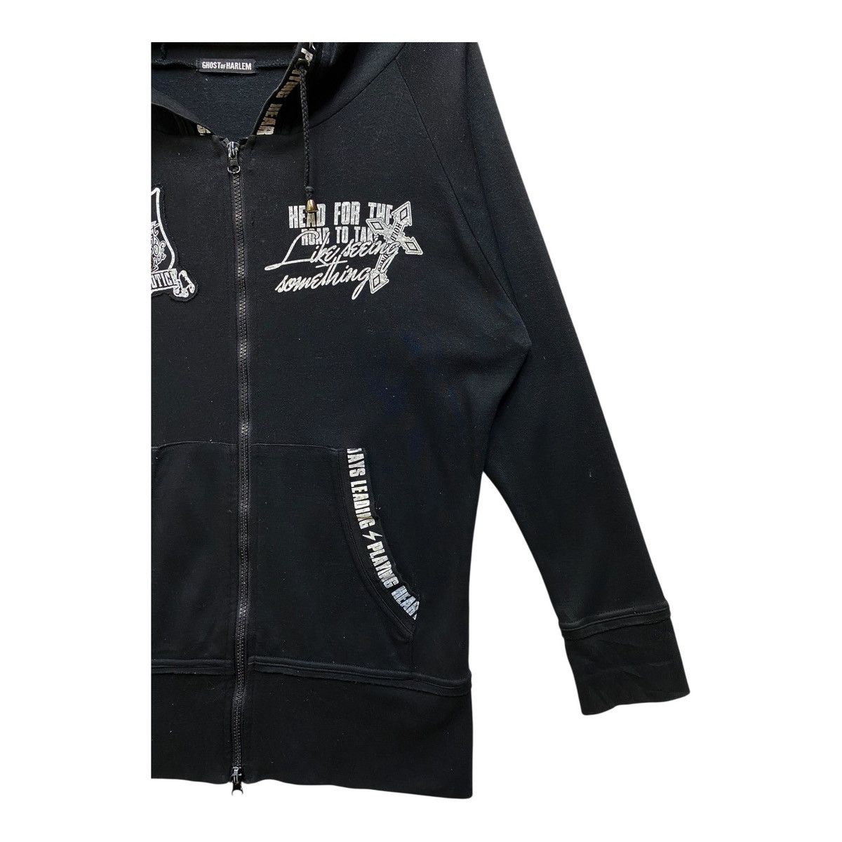 Japanese Brand Ghost Of Harlem Women Hoodie Light Cotton Full Zip Size L Size L / US 10 / IT 46 - 3 Thumbnail