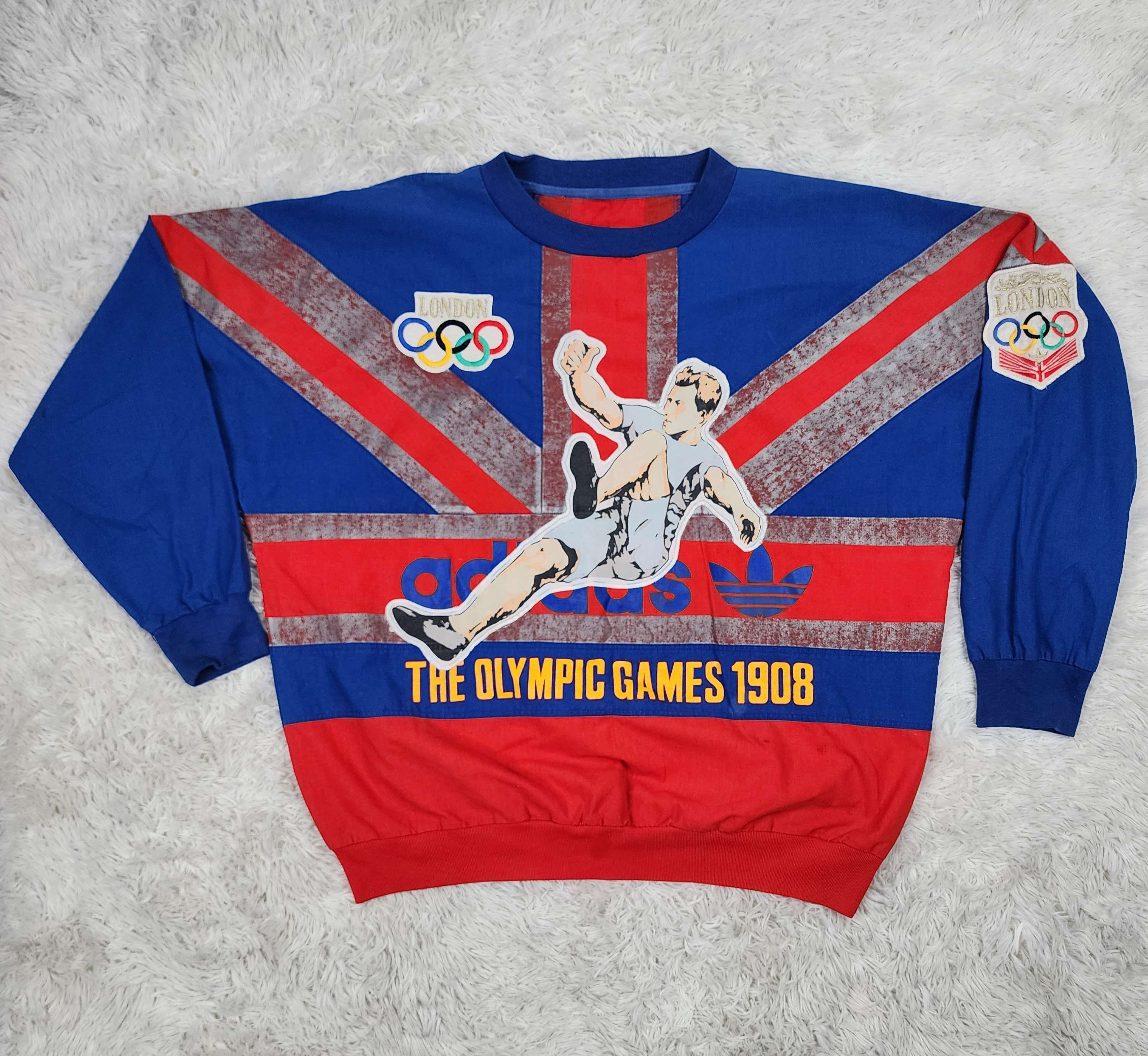 Adidas Vintage 80s Adidas London Olympics games sweatshirt Size US L / EU 52-54 / 3 - 1 Thumbnail
