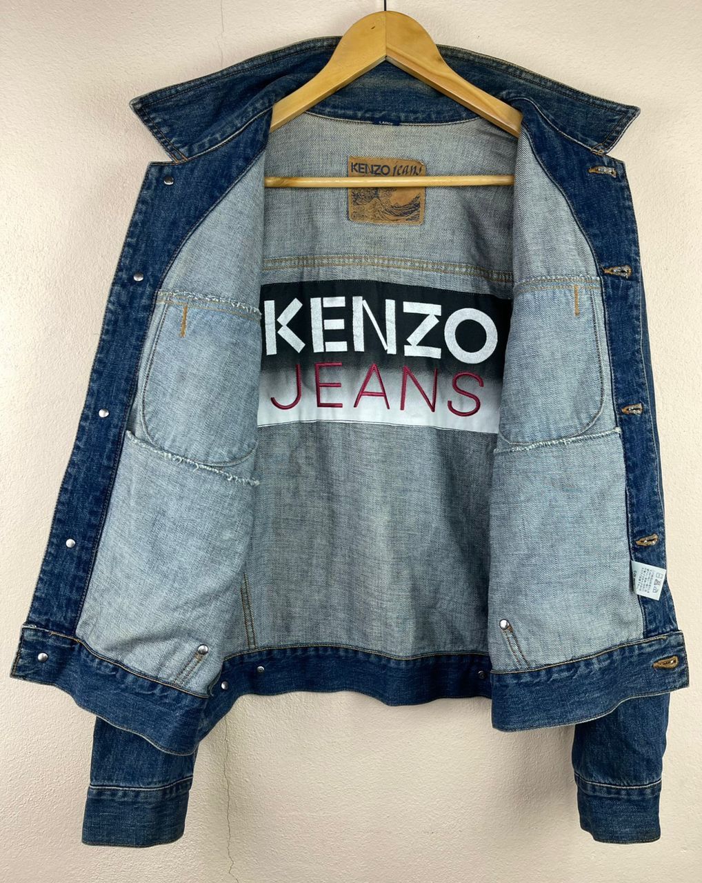 Designer × Japanese Brand × Kenzo Kenzo Jeans Distressed Denim Jacket Size US L / EU 52-54 / 3 - 1 Thumbnail