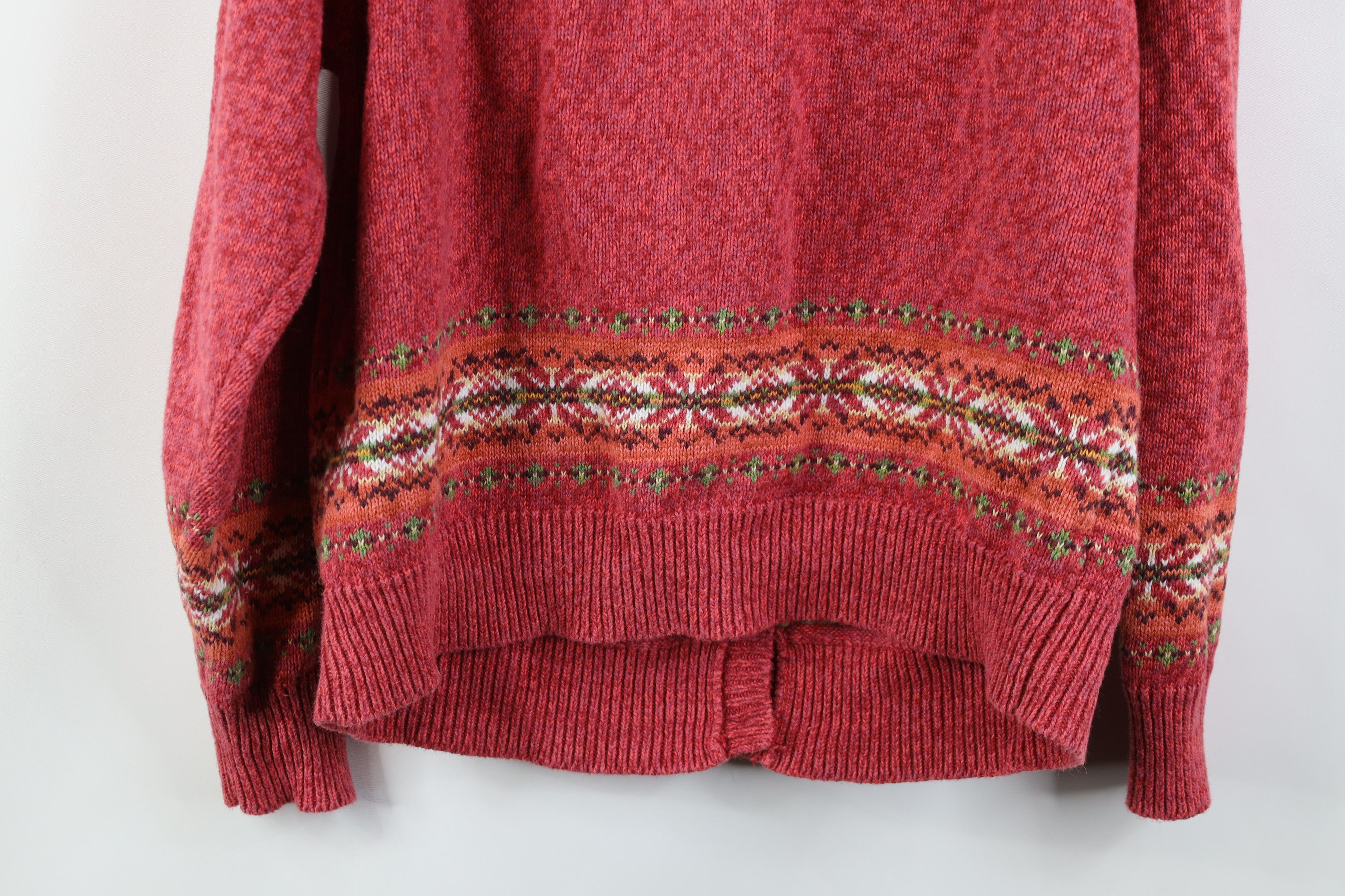 Vintage Vintage 90s Streetwear Fair Isle Knit Cardigan Sweater Size L / US 10 / IT 46 - 10 Thumbnail