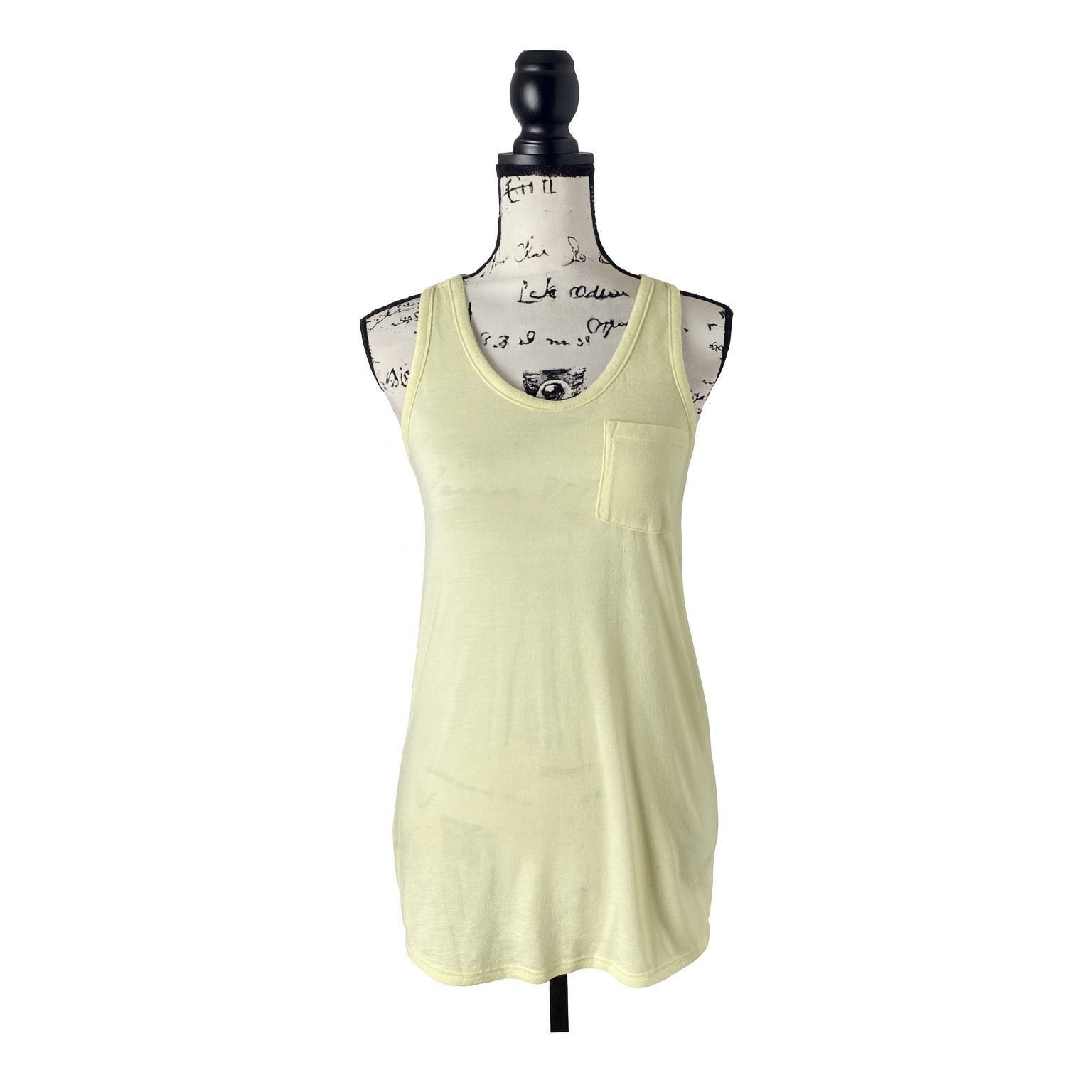 T by Alexander Wang T by Alexander Wang Racerback Tank Top XS Neon Yellow Rayon Size XS / US 0-2 / IT 36-38 - 1 Thumbnail