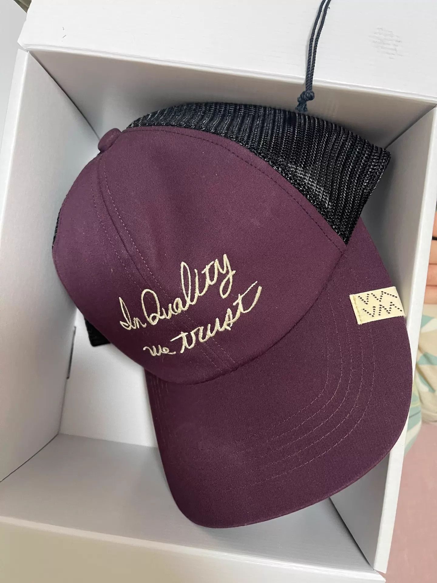 Visvim VISVIM Moto Show Trucker Cap Gray/Wine Red New Adj Size ONE SIZE - 1 Thumbnail