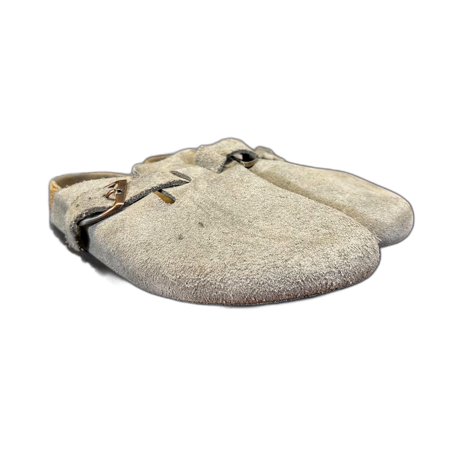 Birkenstock Birkenstock Boston Soft Footbed Suede Taupe Clogs Women's Si Size US 5.5 / EU 38 - 2 Thumbnail