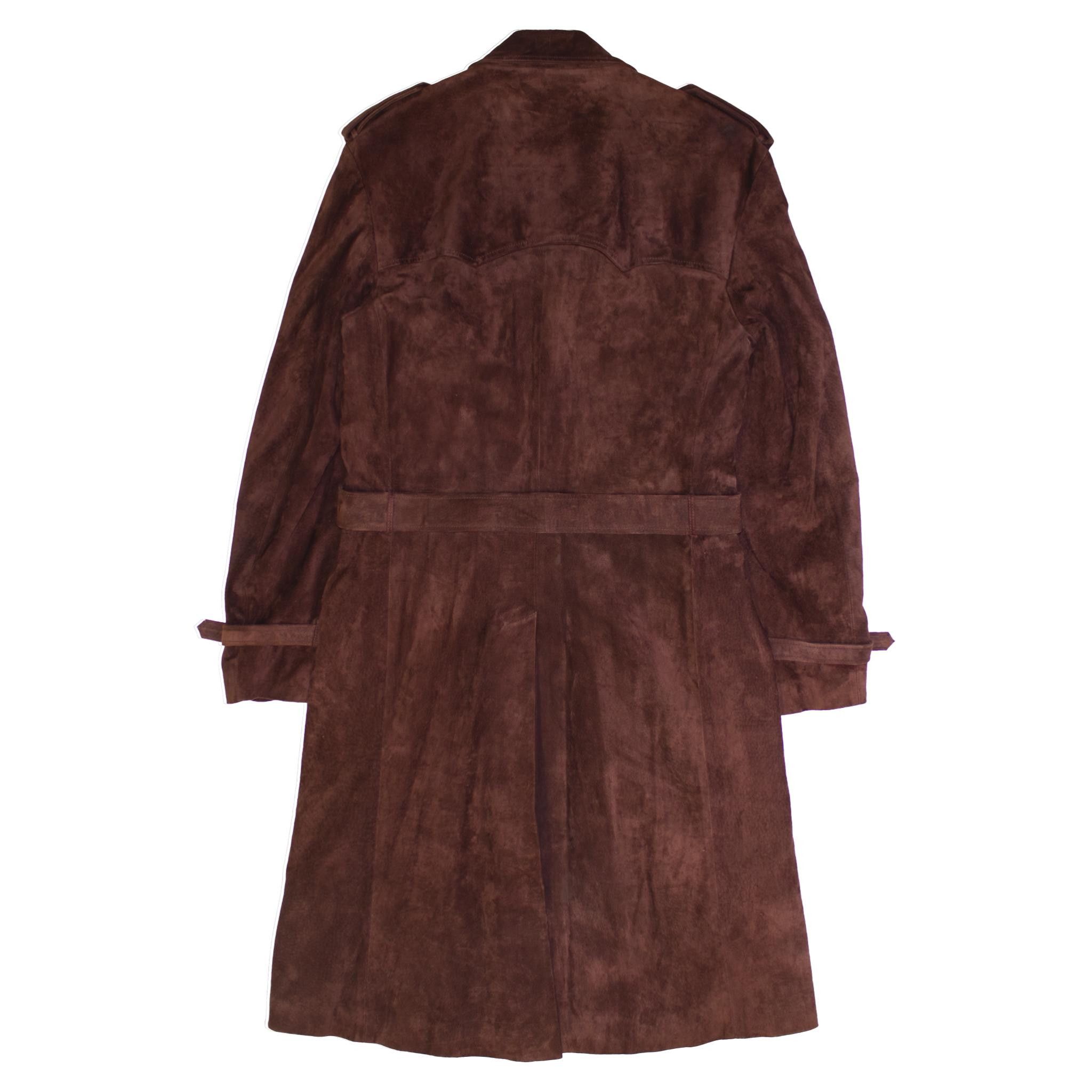 Maison Margiela Maison Margiela Suede Trench Coat, Slim Fit, Size 50 Size US M / EU 48-50 / 2 - 3 Thumbnail