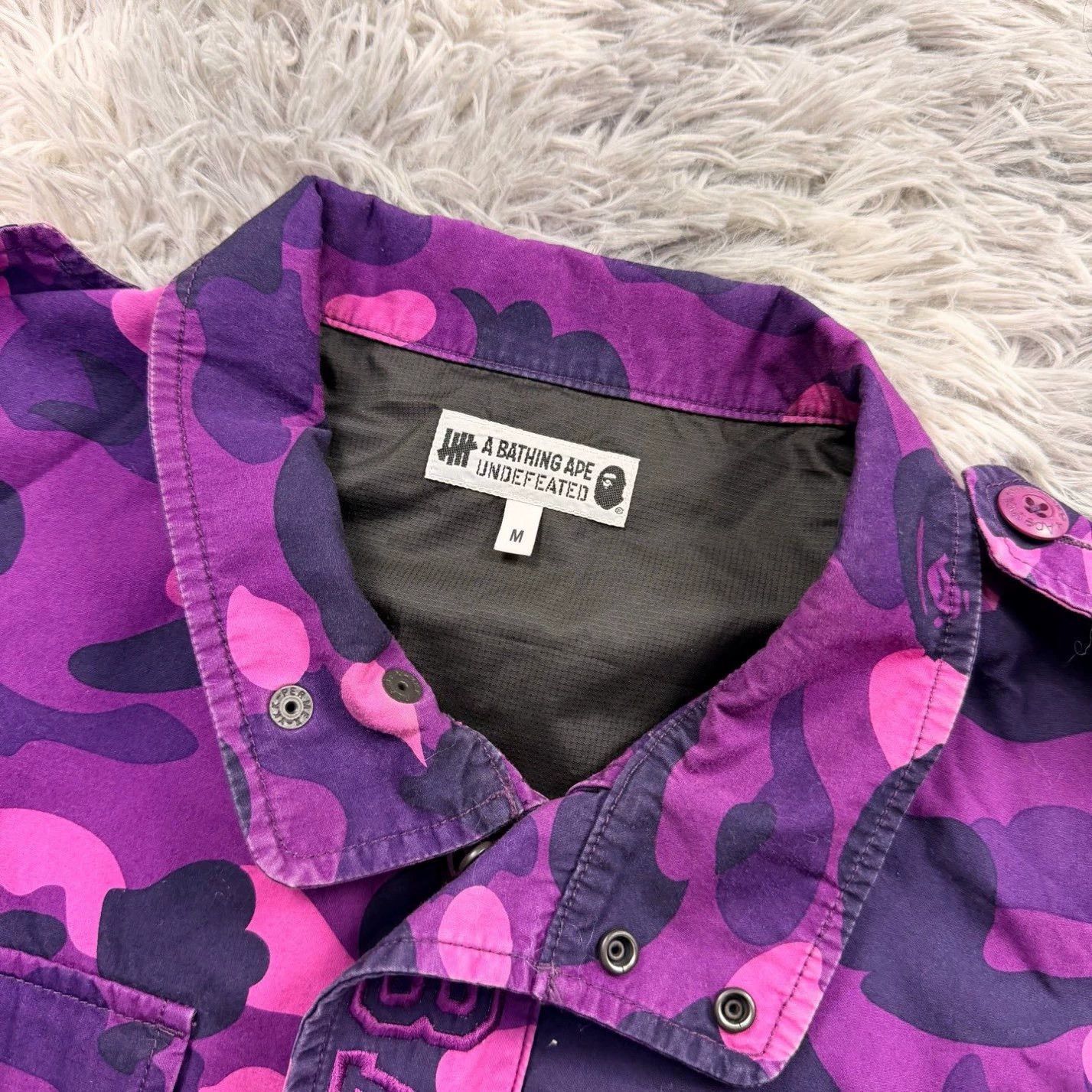 Bape bape x undefeated purple camo work shirt Size US L / EU 52-54 / 3 - 3 Thumbnail