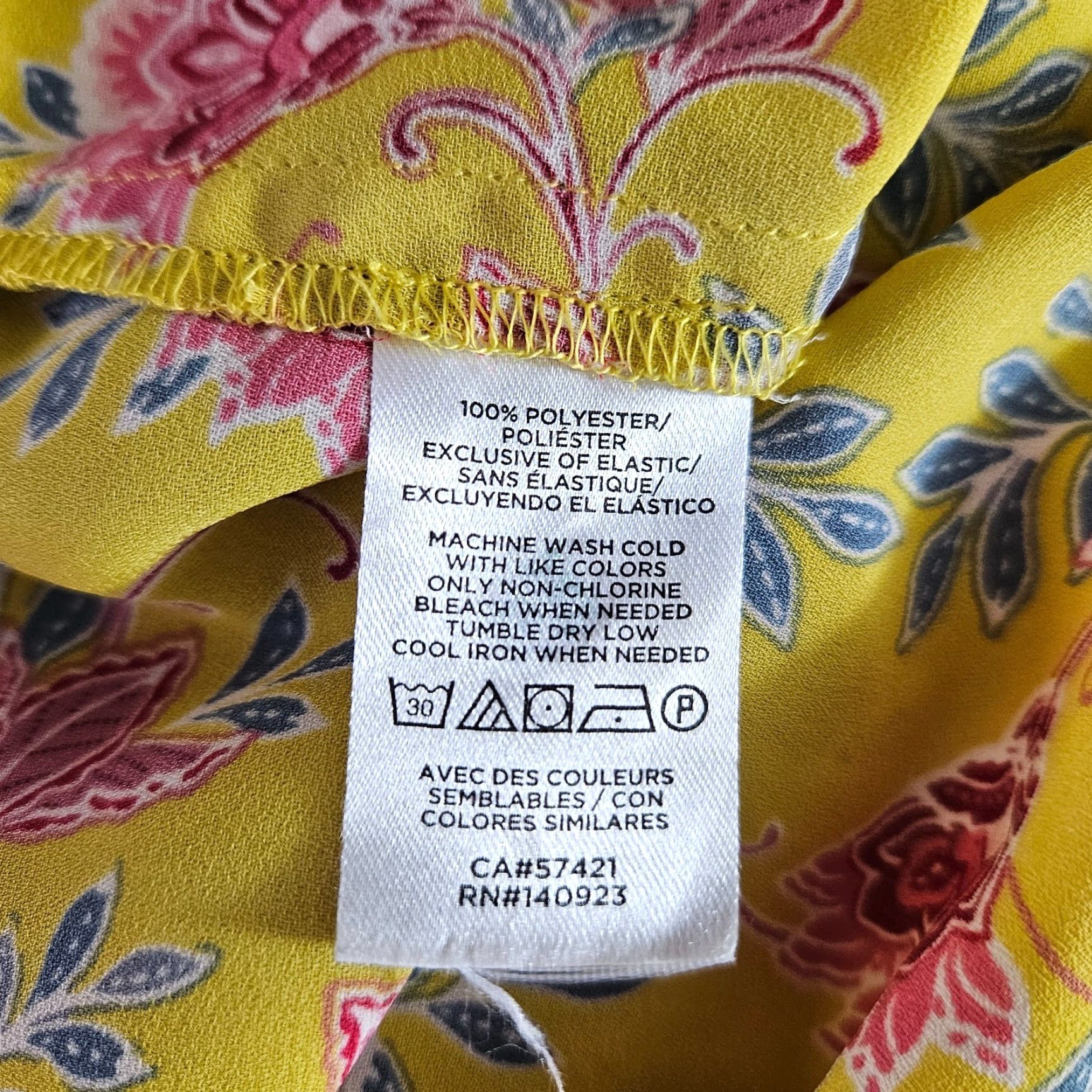 Loft VINTAGE? No. (But skip) Ann Taylor LOFT Womens Top M Yellow Floral Sleeveless Blouse Shirt Womens Size M / US 6-8 / IT 42-44 - 4 Thumbnail