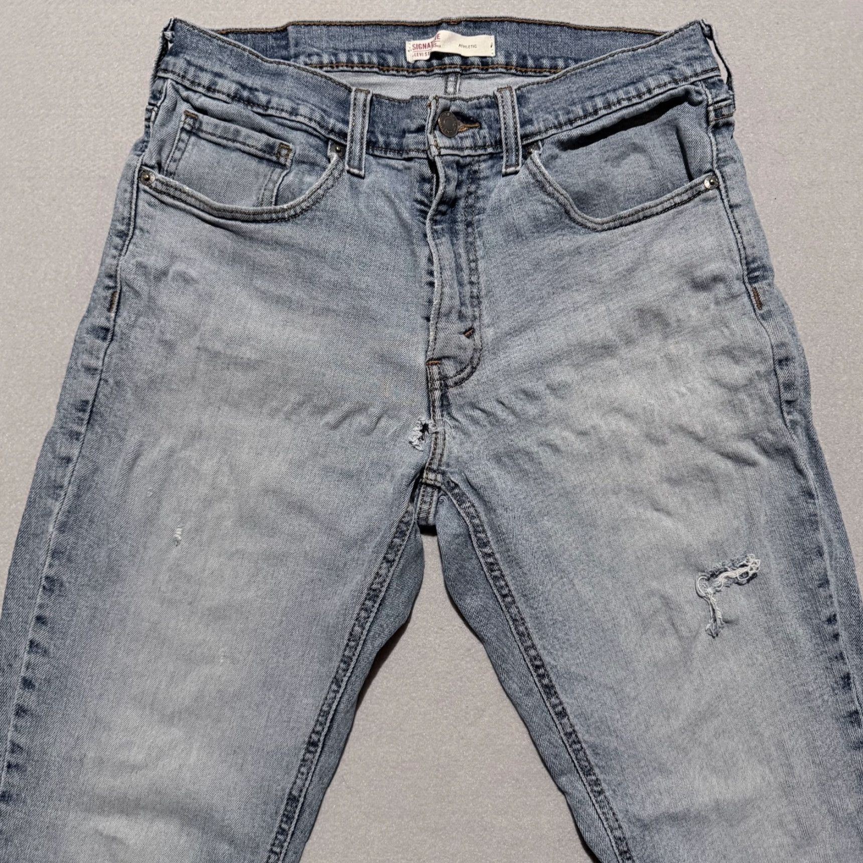 Vintage Signature by Levi Strauss & Co. Athletic Jeans Men Blue Denim Straight 32X32 Size US 32 / EU 48 - 3 Thumbnail