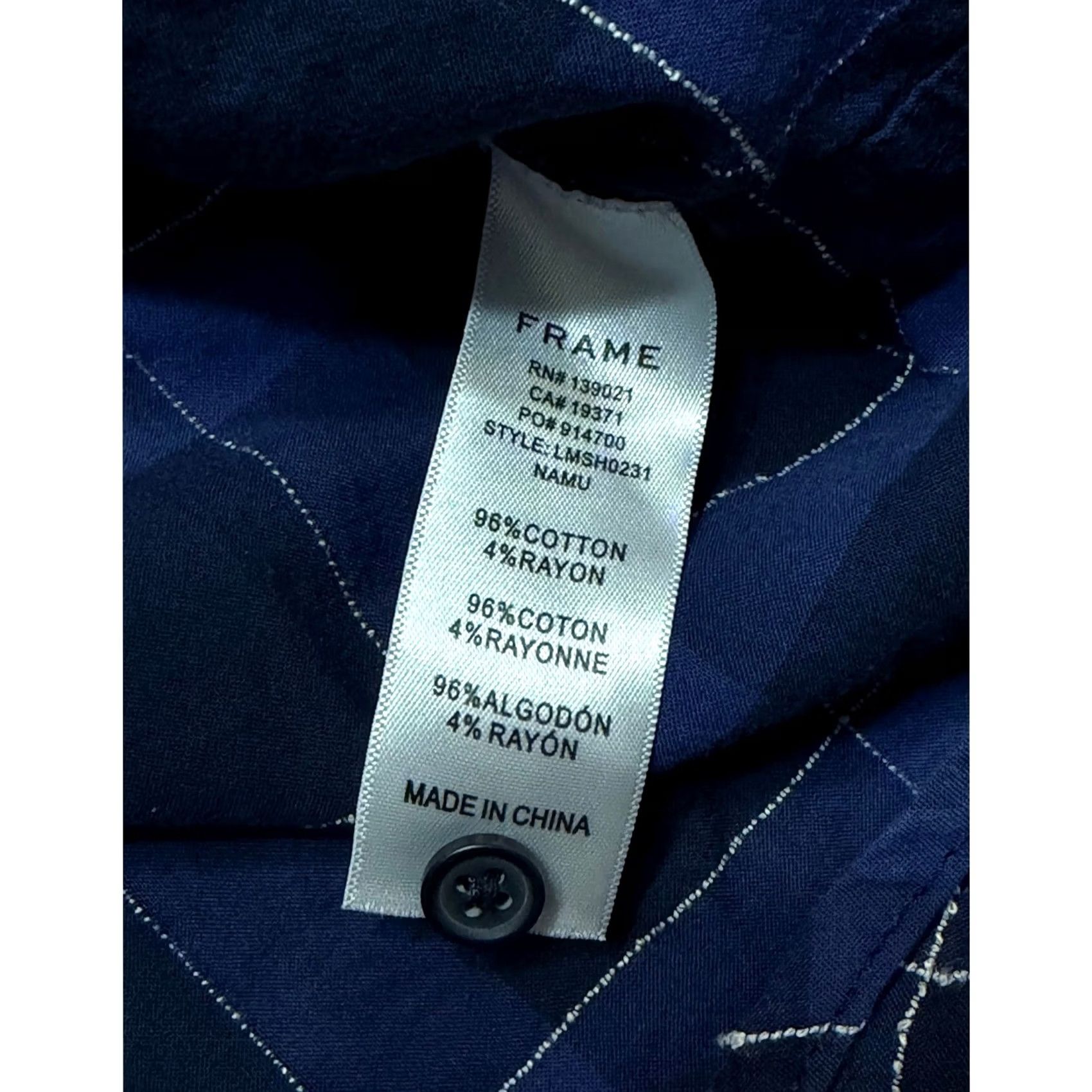 Frame FRAME Classic Fit Blue Plaid Button Up Shirt Men Sz M Size US M / EU 48-50 / 2 - 7 Thumbnail
