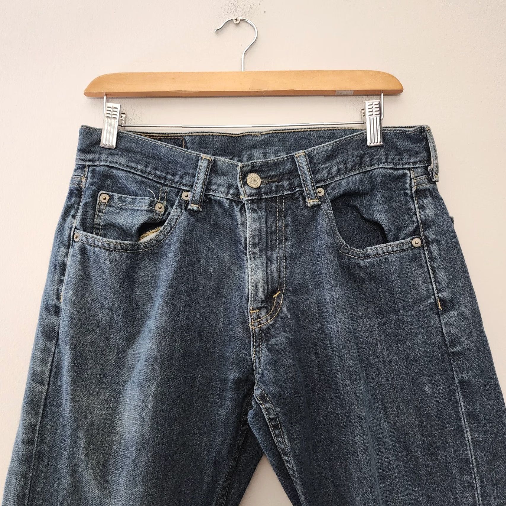 Levi's Levi's 559 Jeans Mens 30x30 Blue Dark Wash Denim Straight Work 5-Pocket Regular Fit Vintage No Size US 30 / EU 46 - 3 Thumbnail