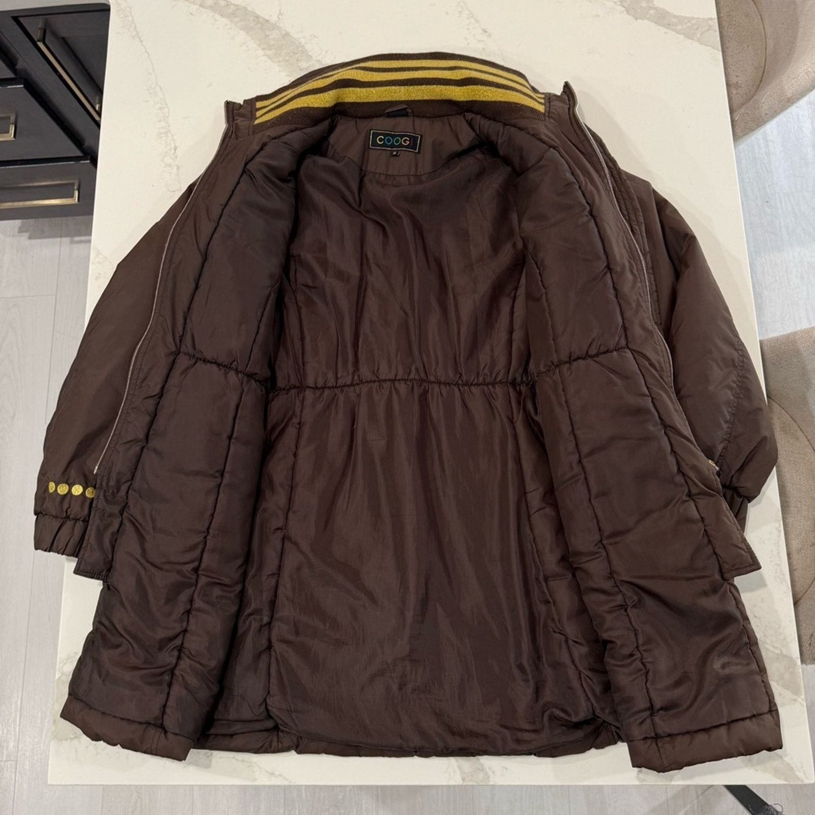 Coogi Vintage COOGI Long Puffer Coat Cinch Waist Women’s 2X Brown Size XXL / US 16-18 / IT 52-54 - 7 Thumbnail