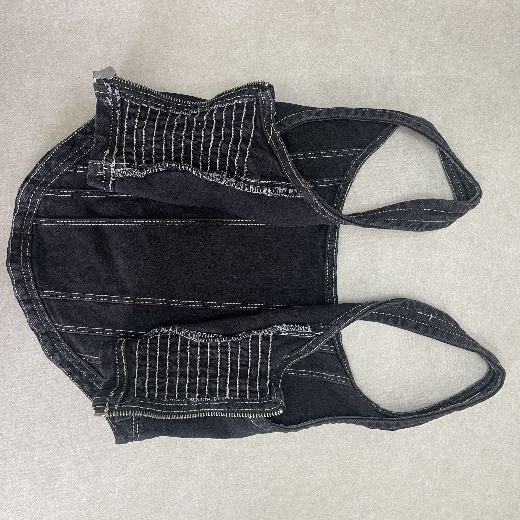 Other Black Denim Corset Top - Contrast Stitching Size S / US 4 / IT 40 - 5 Thumbnail
