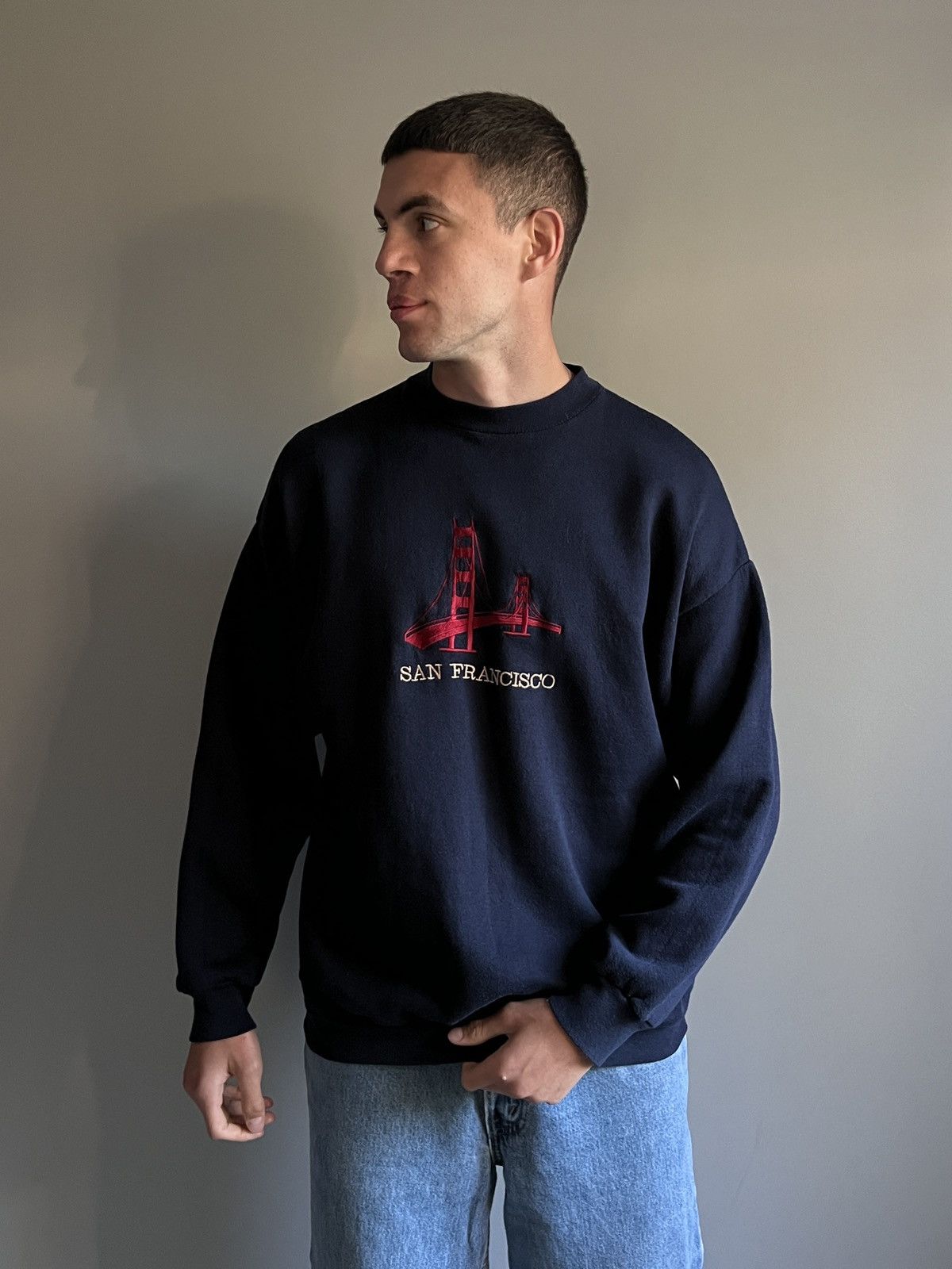 Sports Specialties × Vintage Vintage San Francisco Big Logo Sweatshirt Size US XL / EU 56 / 4 - 5 Thumbnail