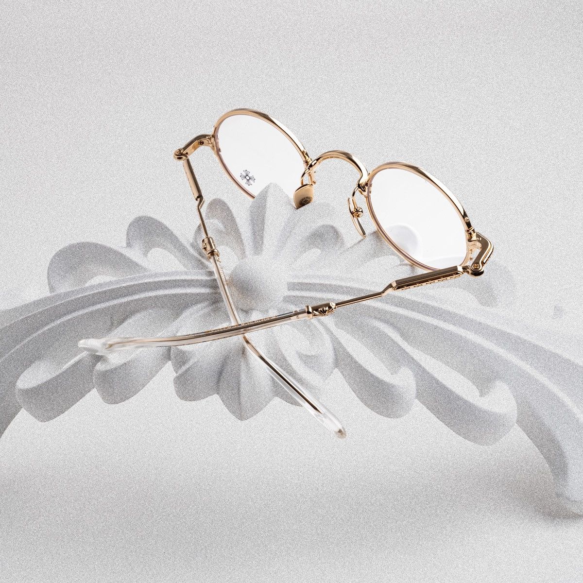 Chrome Hearts CHROME HEARTS EDITH F. CRYSTAL/GOLD PLATED GLASSES Size ONE SIZE - 7 Thumbnail