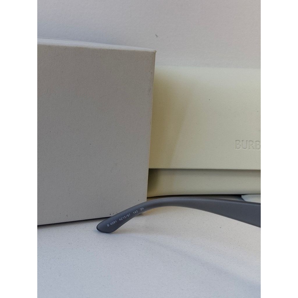 Burberry NEW Burberry BE4291 Transparent Matte Grey Shield Sunglasses Size ONE SIZE - 5 Thumbnail