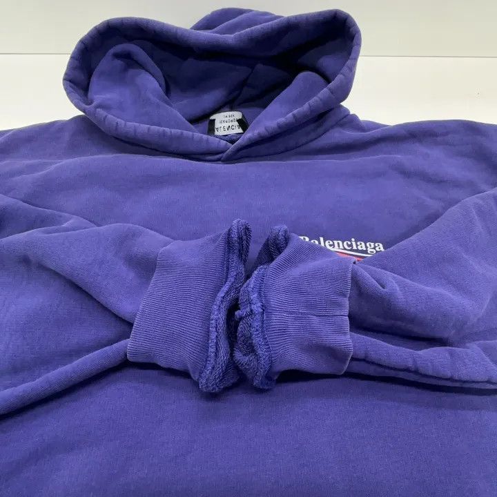 Balenciaga Balenciaga Balenciaga Blue Logo Print Hoodie -2507 Size US S / EU 44-46 / 1 - 4 Thumbnail