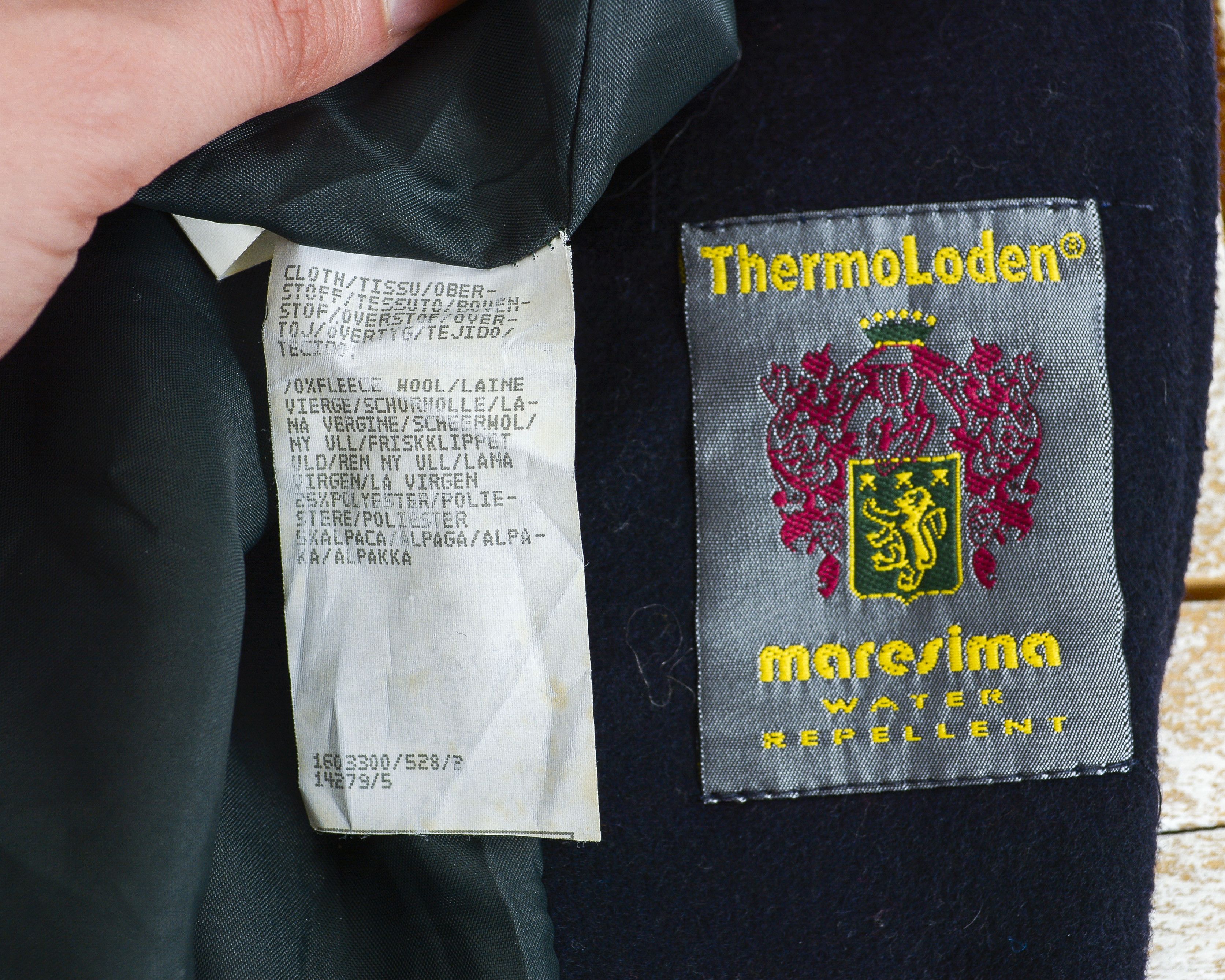 Vintage Thermo Loden Maresima Fleece Wool Coat Overcoat Jacket Size XL / US 12-14 / IT 48-50 - 9 Thumbnail