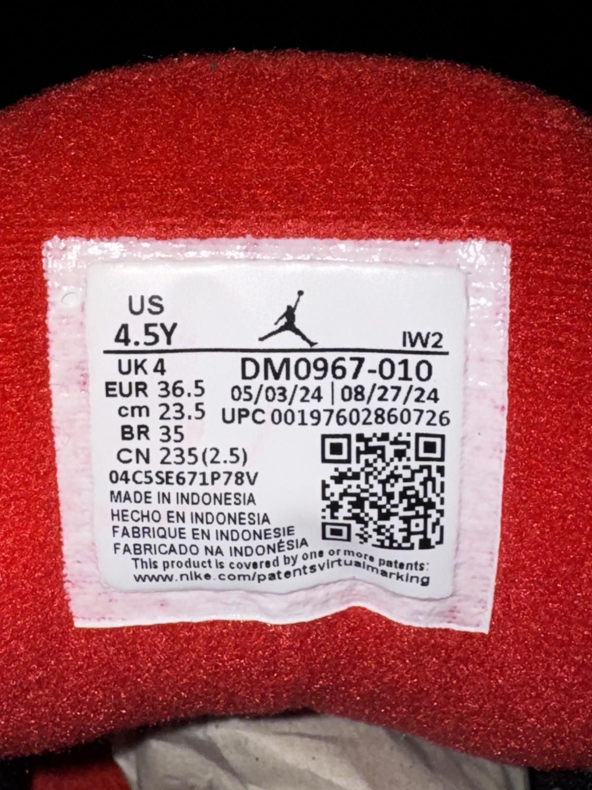 Grayers Nike Air Jordan 3 Retro GS Youth Size 4.5Y Black Fire Red Size US 5 / EU 37 - 7 Thumbnail