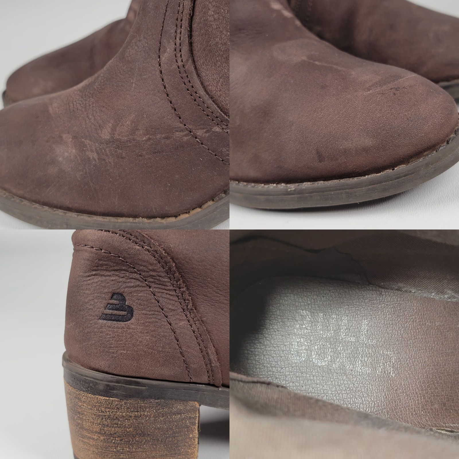 Bullboxer BULL BOXER Boots Chelsea Ankle Pull On Slouch Leather Brown 6 M Women Portugal Size US 6 / IT 36 - 9 Thumbnail