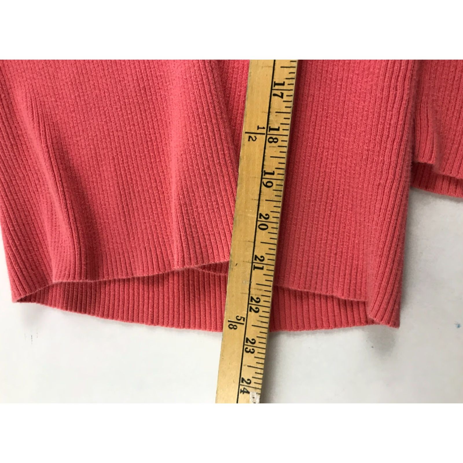Old Navy Old Navy Shirt Women Large Pink V-neck Ribbed 3/4 Sleeve Tee, Casual, Regular, 100% Cotton, Solid, Modern Basic Size L / US 10 / IT 46 - 7 Thumbnail