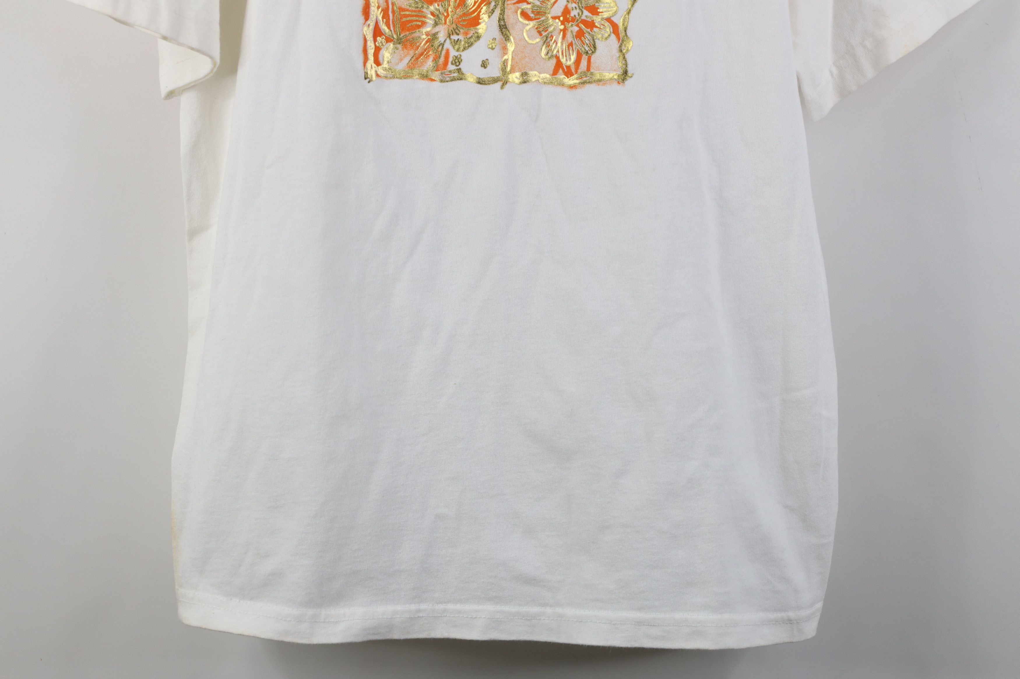 Vintage Vintage 90s Streetwear Studded Flower Love T-Shirt USA Size L / US 10 / IT 46 - 3 Thumbnail