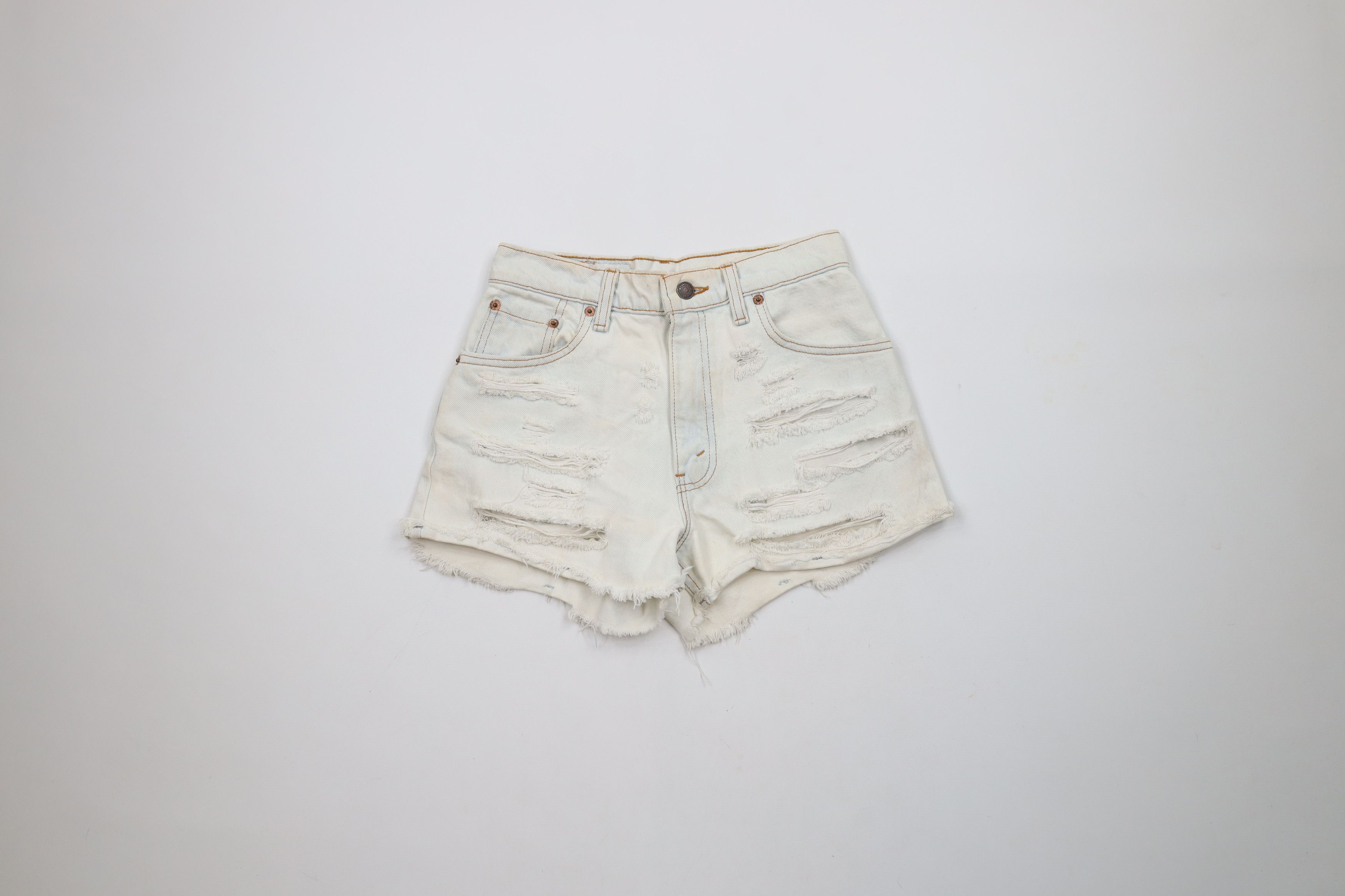 Levi's × Vintage Vintage 90s Levis 550 Cut Off Denim Jean Shorts Jorts USA Size 27" / US 4 / IT 40 - 1 Thumbnail