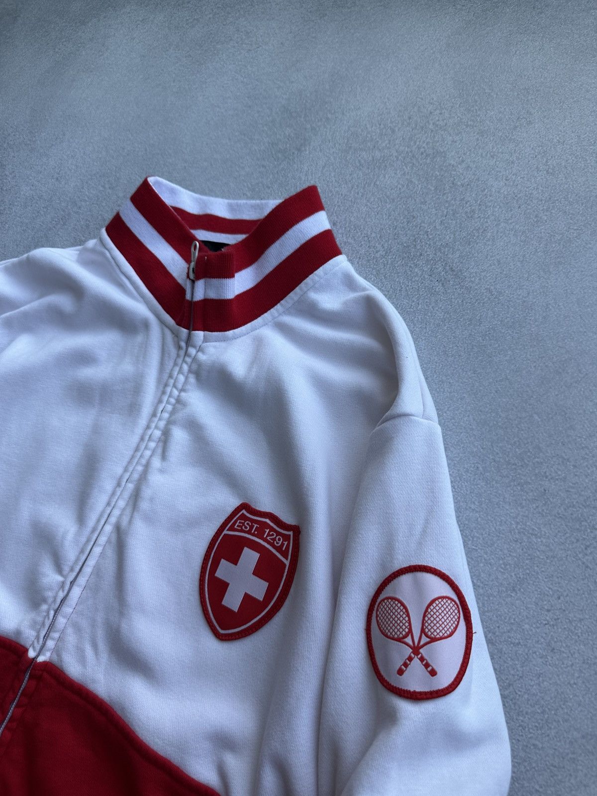 Vintage VTG Suisse Tennis Roger Federer RF National Zip Hoodie Size US L / EU 52-54 / 3 - 8 Thumbnail