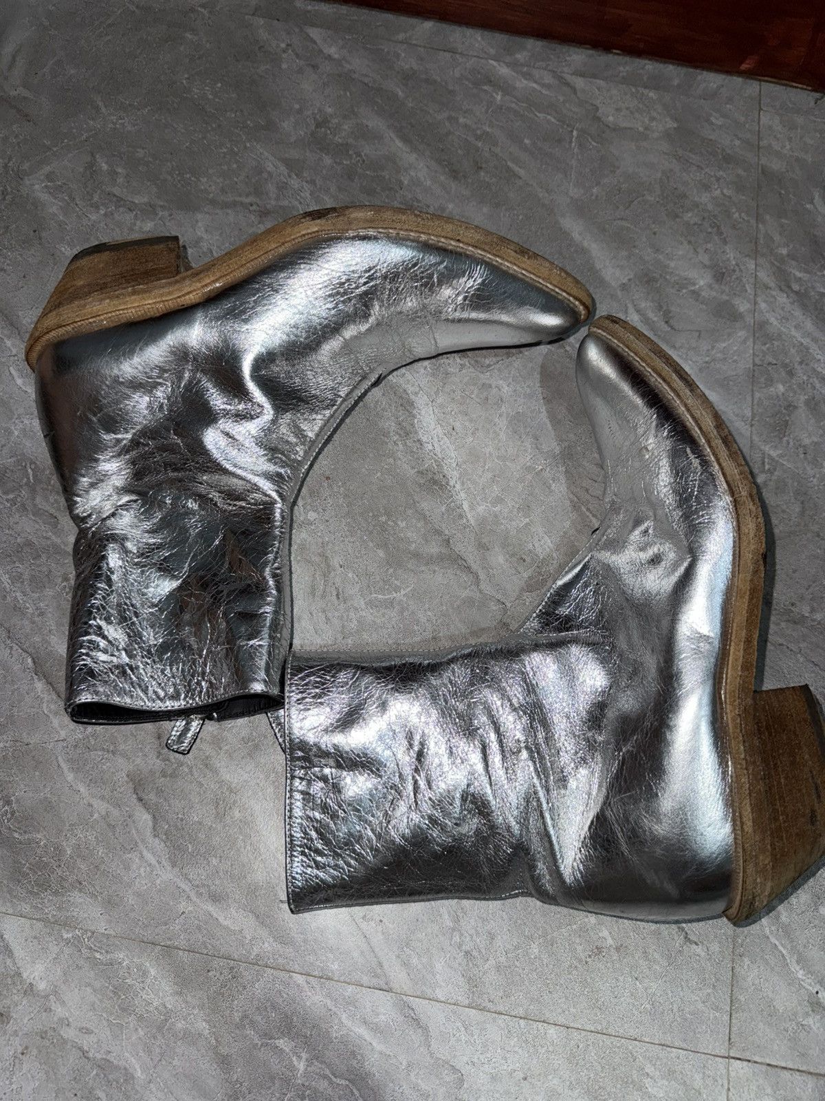 Haider Ackermann Haider Ackermann F/W 20 Garth Silver Boots Size US 8 / EU 41 - 7 Thumbnail