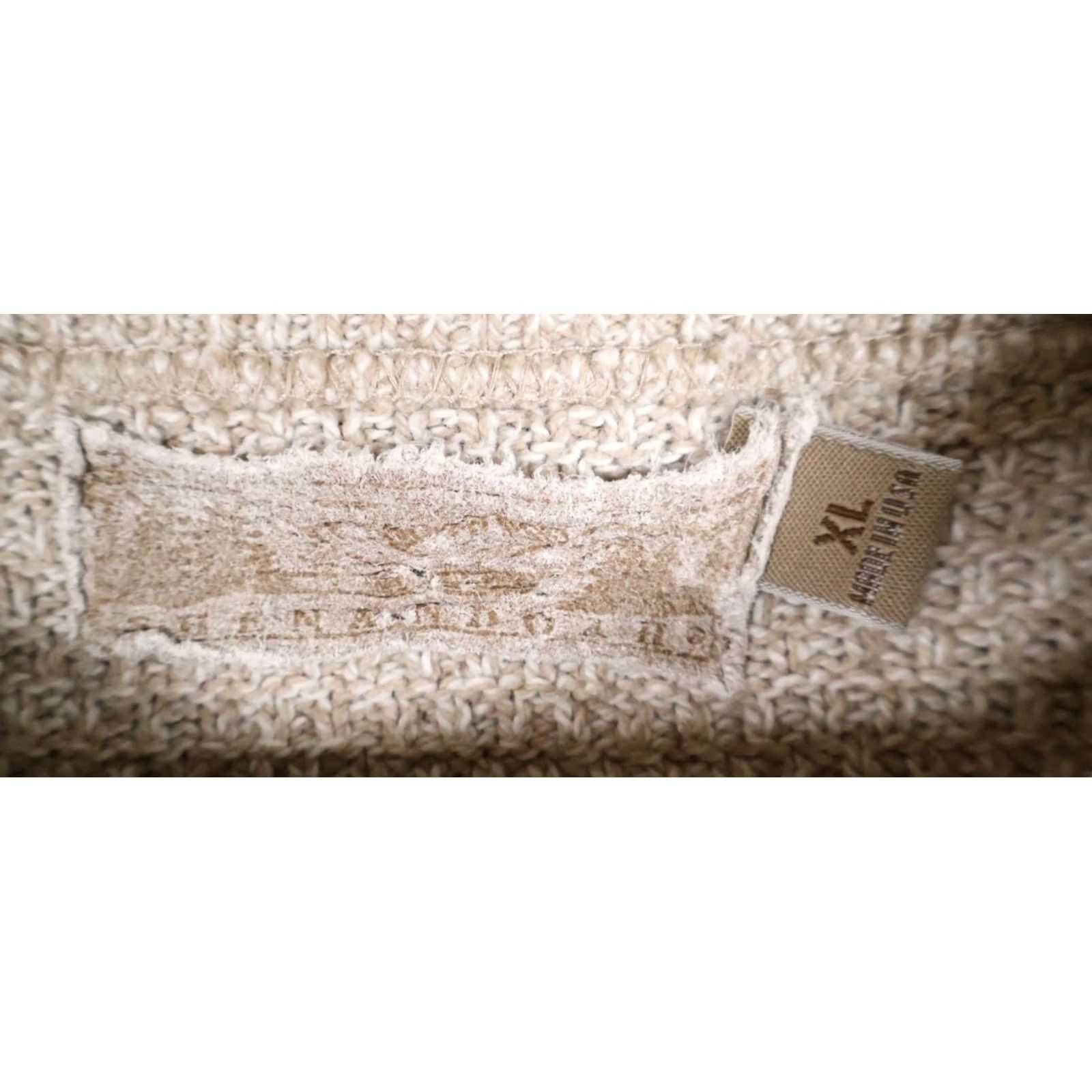 Vintage VINTAGE Henley Sweater Men's XL Beige Chunky Cotton Knit Shenandoah Preppy VTG Size US XL / EU 56 / 4 - 3 Thumbnail