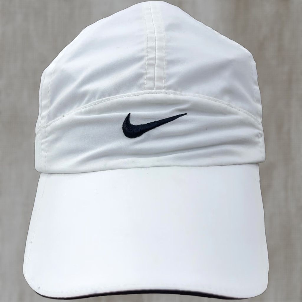 Nike VINTAGE Nike Hat Cap White Black 7 Panel Tailwind 90's Y2k Running Cycling Rare Baseball Cap Men One Size Adult Mens Size ONE SIZE - 1 Thumbnail