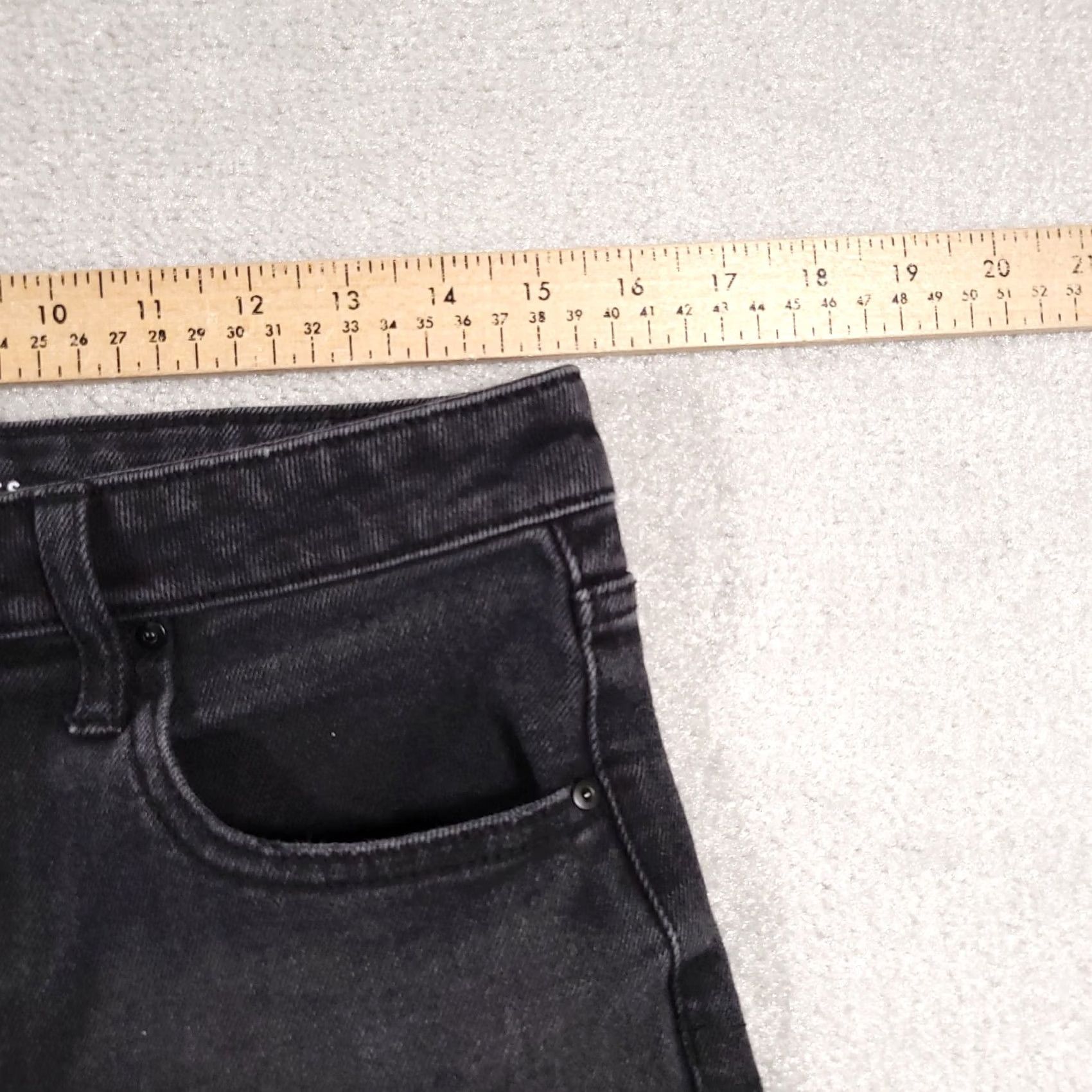 Vintage Another title: No Boundaries Distressed Ankle Jeans Womens 11 Black Star High Rise Size 32" / US 10 / IT 46 - 5 Thumbnail
