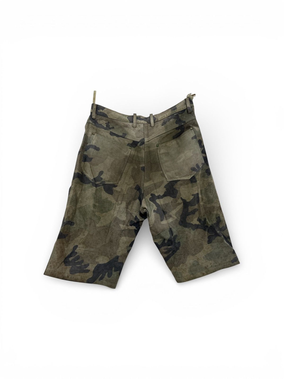 Harley Davidson Vintage Harley Davidson Short Pant Camouflage Leather Design Size US 30 / EU 46 - 2 Thumbnail