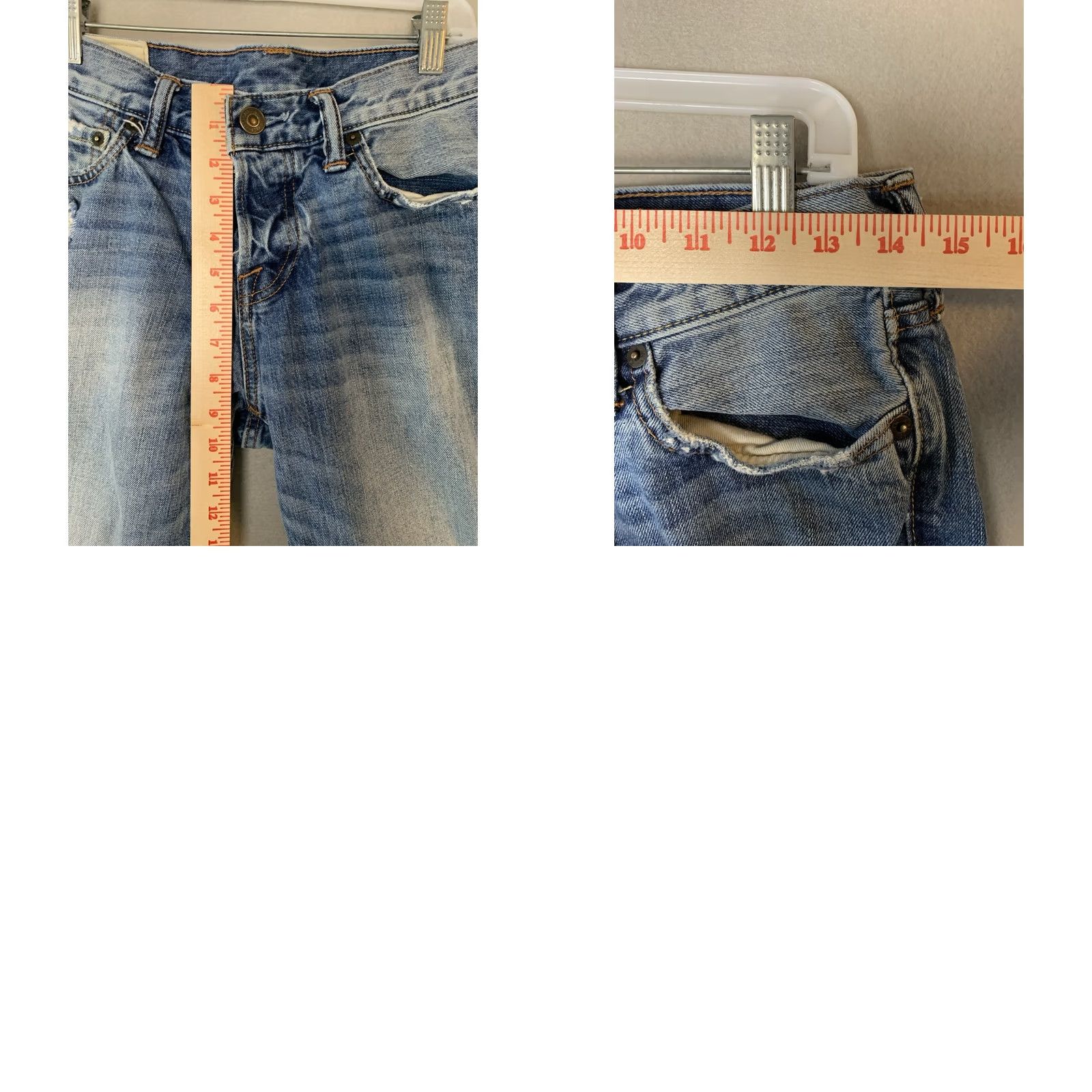 Abercrombie & Fitch VINTAGE Abercrombie & Fitch Jeans Slim Straight 30x36 Distressed Button Fly Blue Mens Regular 5-Pocket Grunge Style Retro College USA Size US 30 / EU 46 - 8 Thumbnail