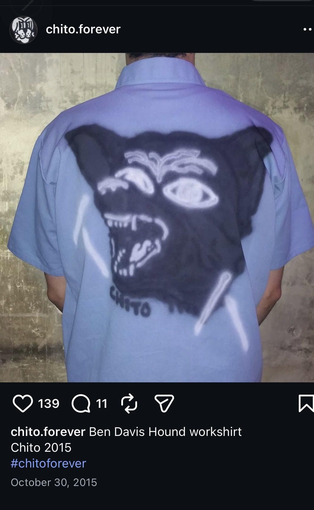 Chito CHITO Ben Davis 1 of 1 “HOUND” workshirt (2015) Size US M / EU 48-50 / 2 - 1 Thumbnail