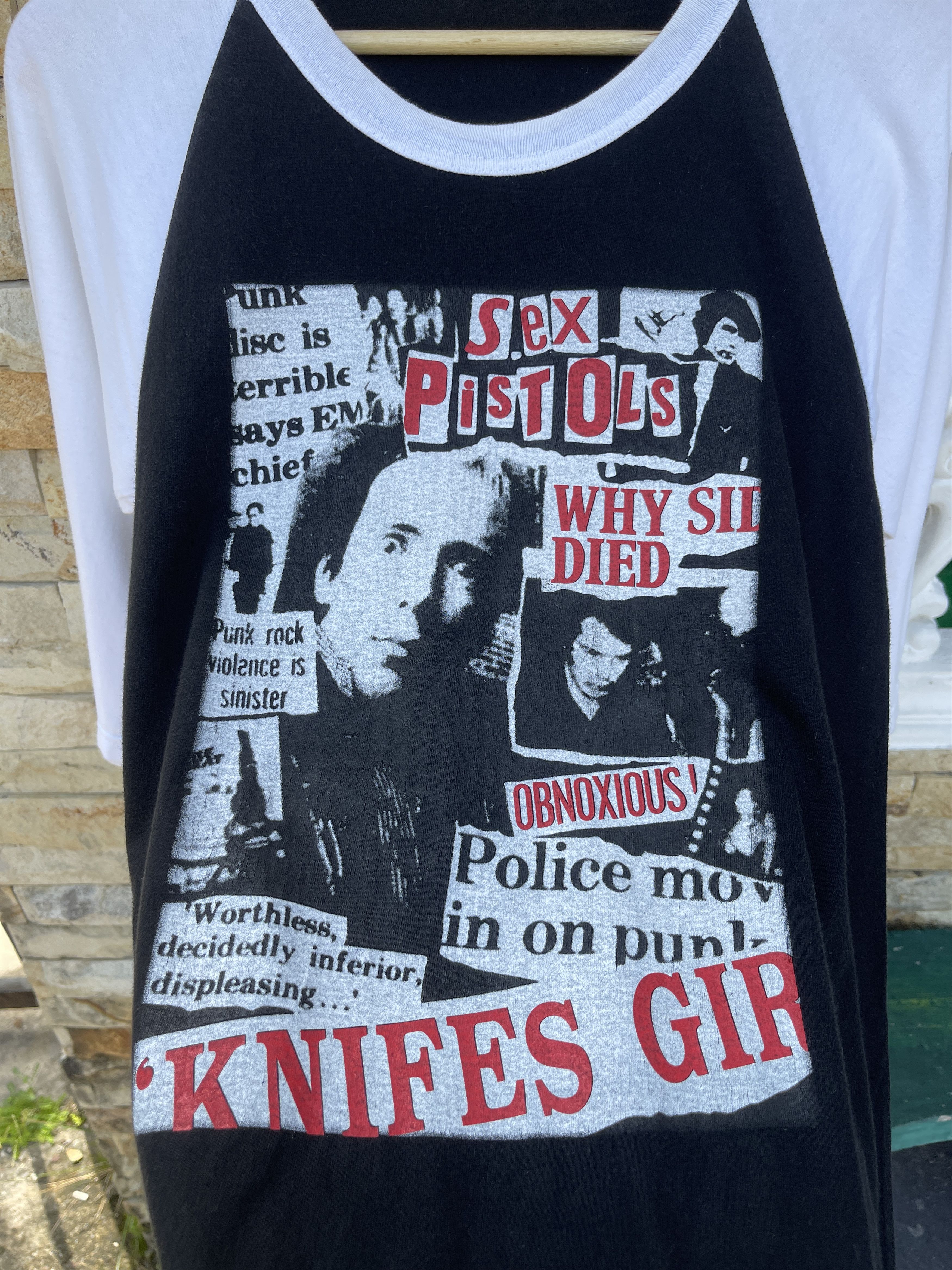 Band Tees Rare🔥Vintage Sex Pistol 3quarter Raglan T-Shirt Size US S / EU 44-46 / 1 - 6 Thumbnail