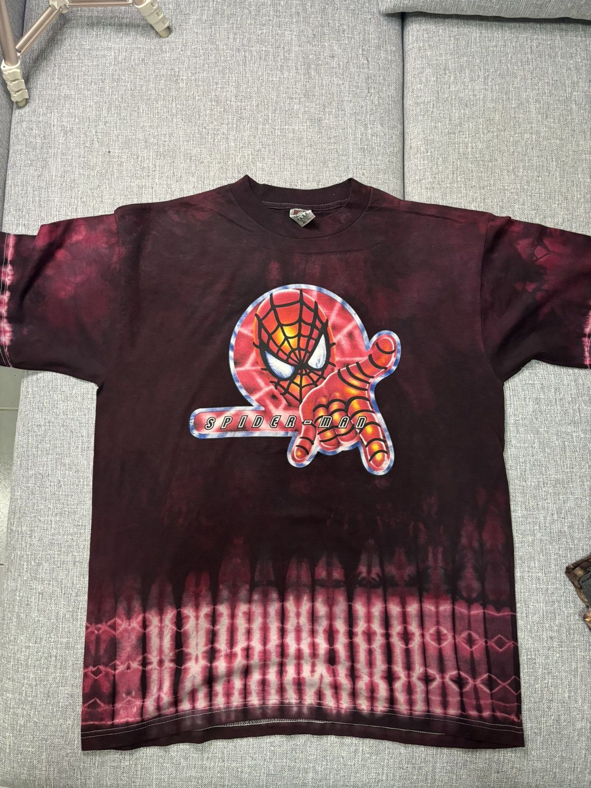 Marvel Comics × Vintage Vintage bootleg shirt tie dye Spiderman Size US XL / EU 56 / 4 - 1 Thumbnail