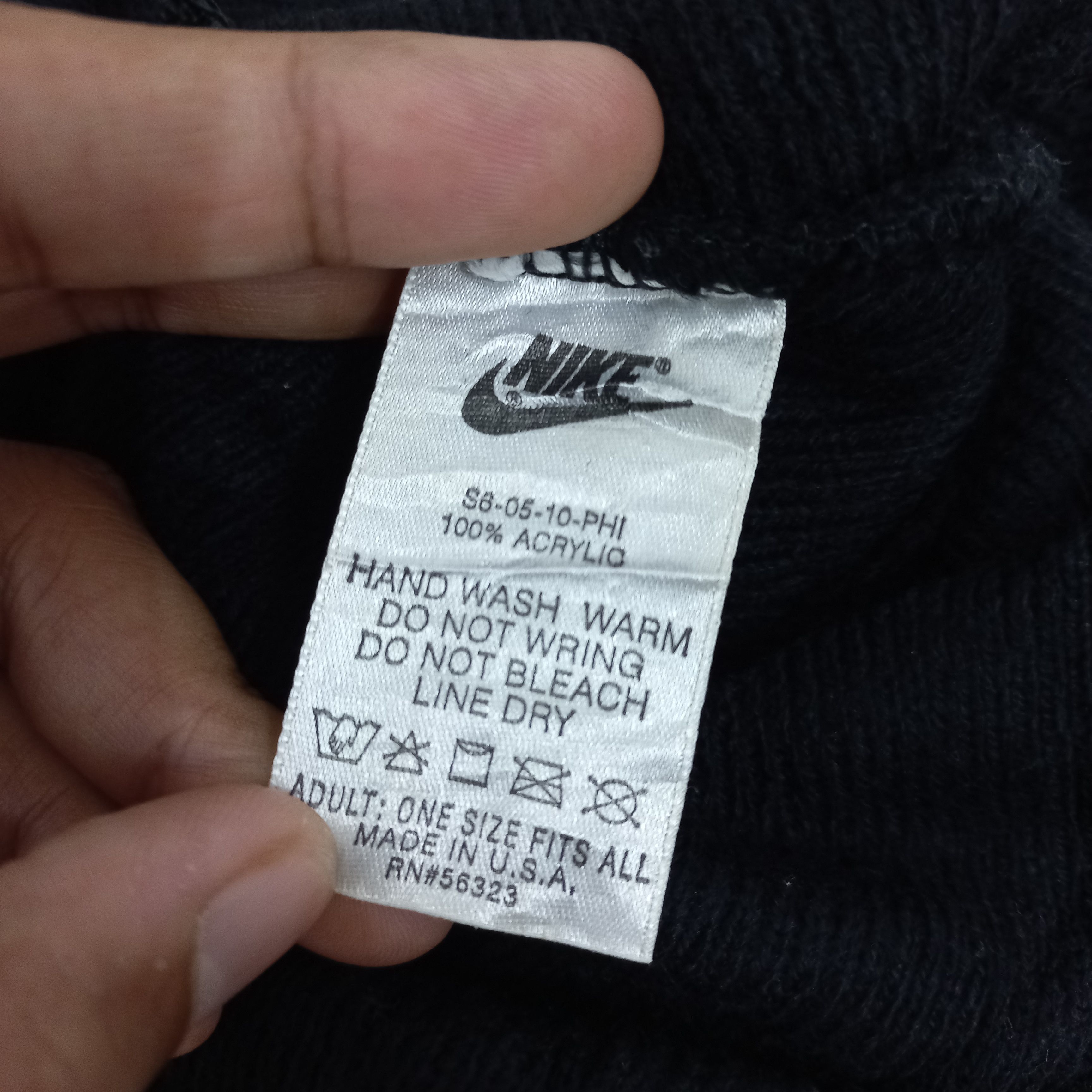 Nike 💥 Vintage nike swoosh big logo made in usa beanie hat Size ONE SIZE - 3 Thumbnail