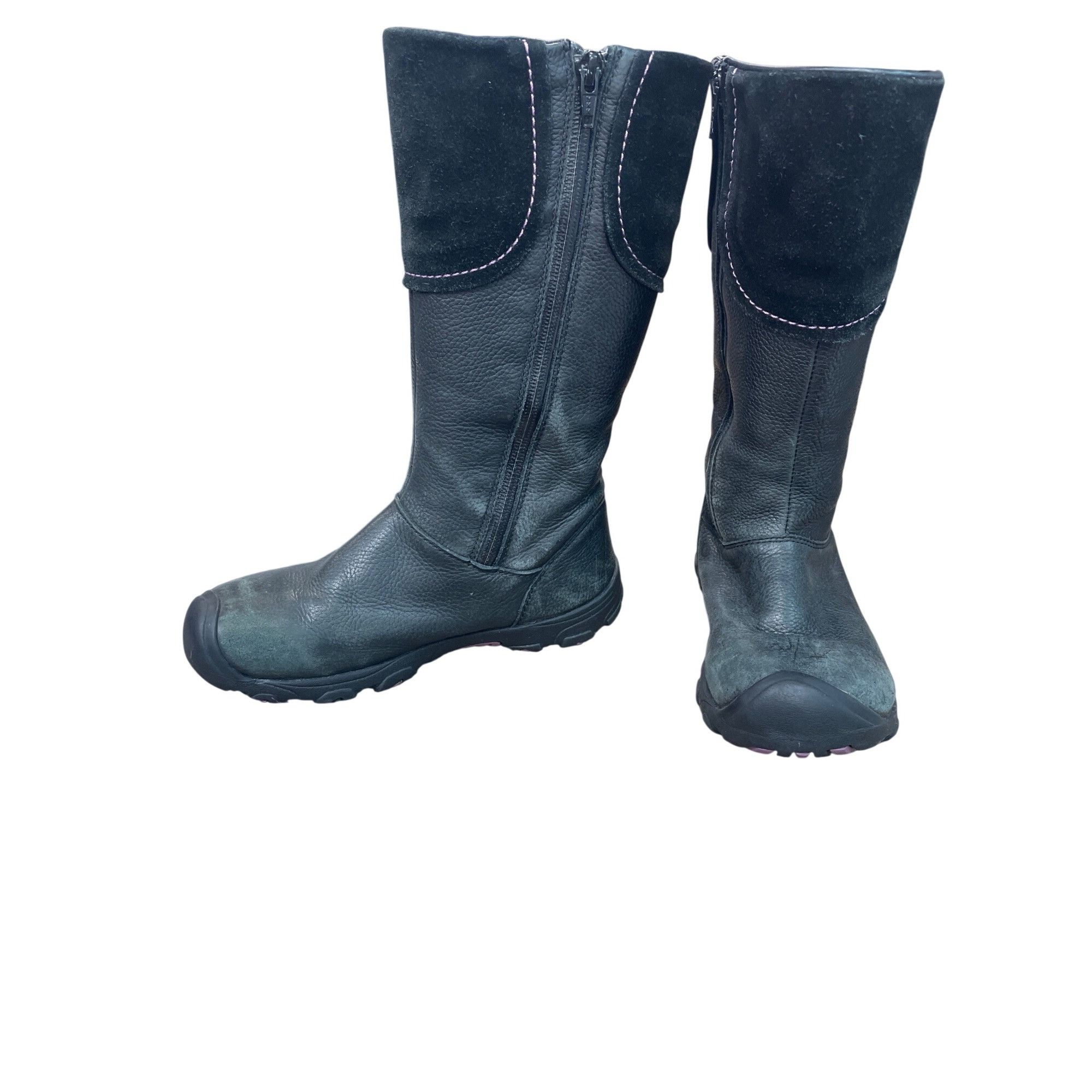 KEEN Keen Womans Black Leather Suede Waterproof Winter Boots Sz 4 Size US 4 / IT 34 - 2 Thumbnail