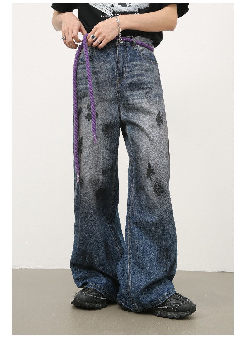 Japanese Brand × Jean American high street retro ink-splashed jeans for men Size US 32 / EU 48 - 2 Thumbnail