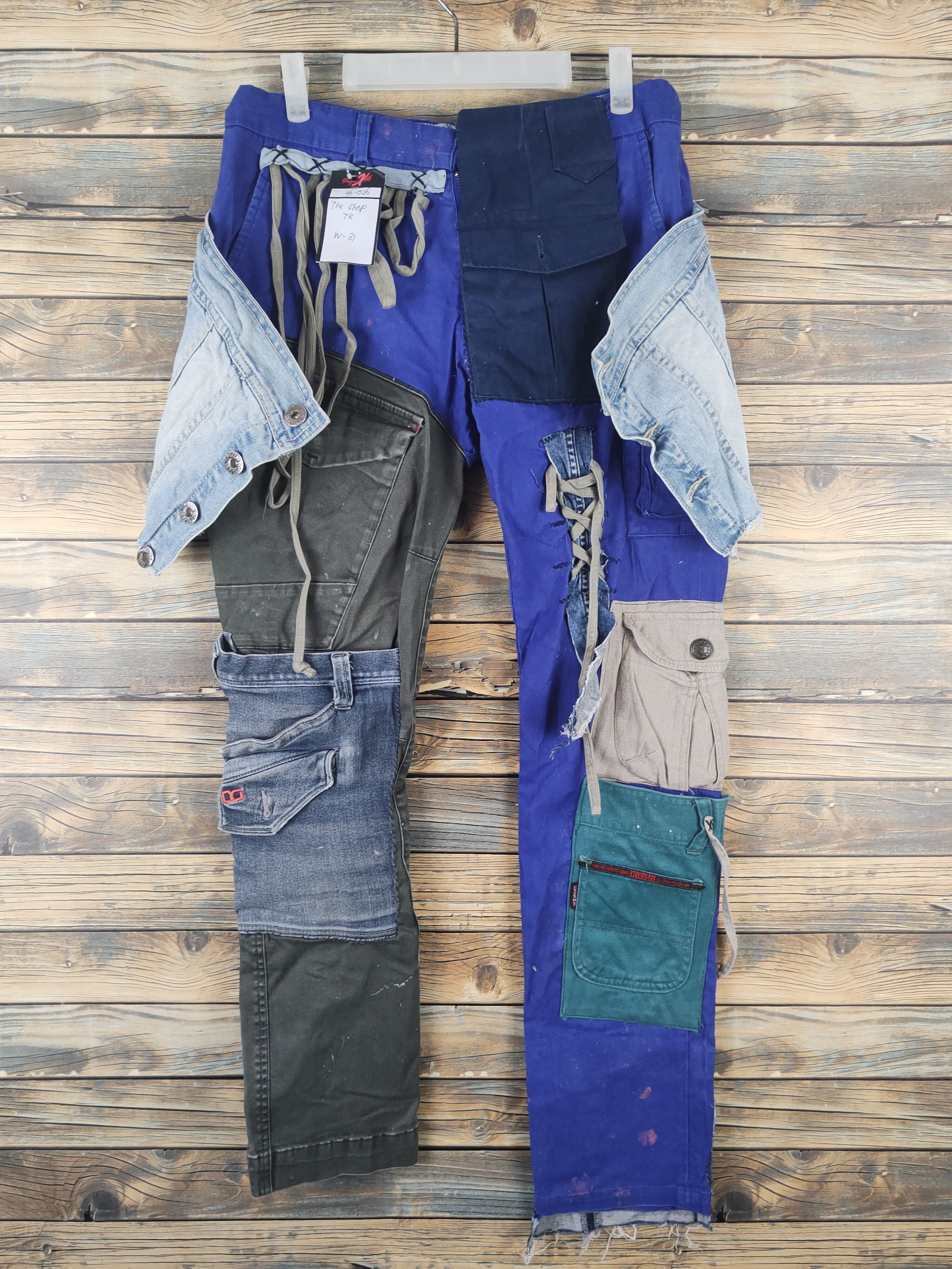 Japanese Brand DL Shop TK custom patchwork rework reconstruct Pants #46-026 Size US 31 - 1 Thumbnail