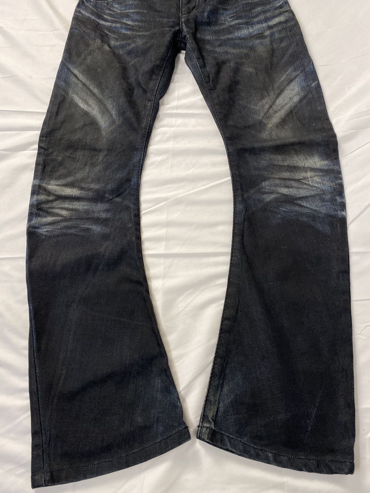 BUFFALO BOBS ✨ Archive Buffalo Bobs Curve Spiral Waxed Flared Punk Denim Size US 30 / EU 46 - 7 Thumbnail