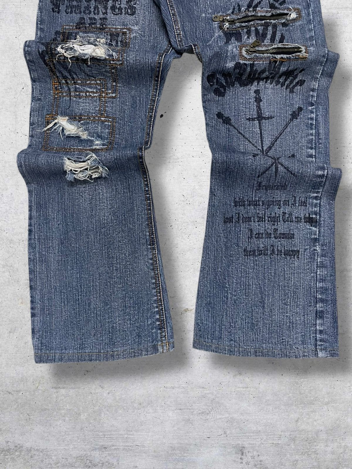 In The Attic VINTAGE IN THE ATTIC JAPAN 90S ARCHIVE DEAD OR ALIVE DENIM Size US 33 - 3 Thumbnail