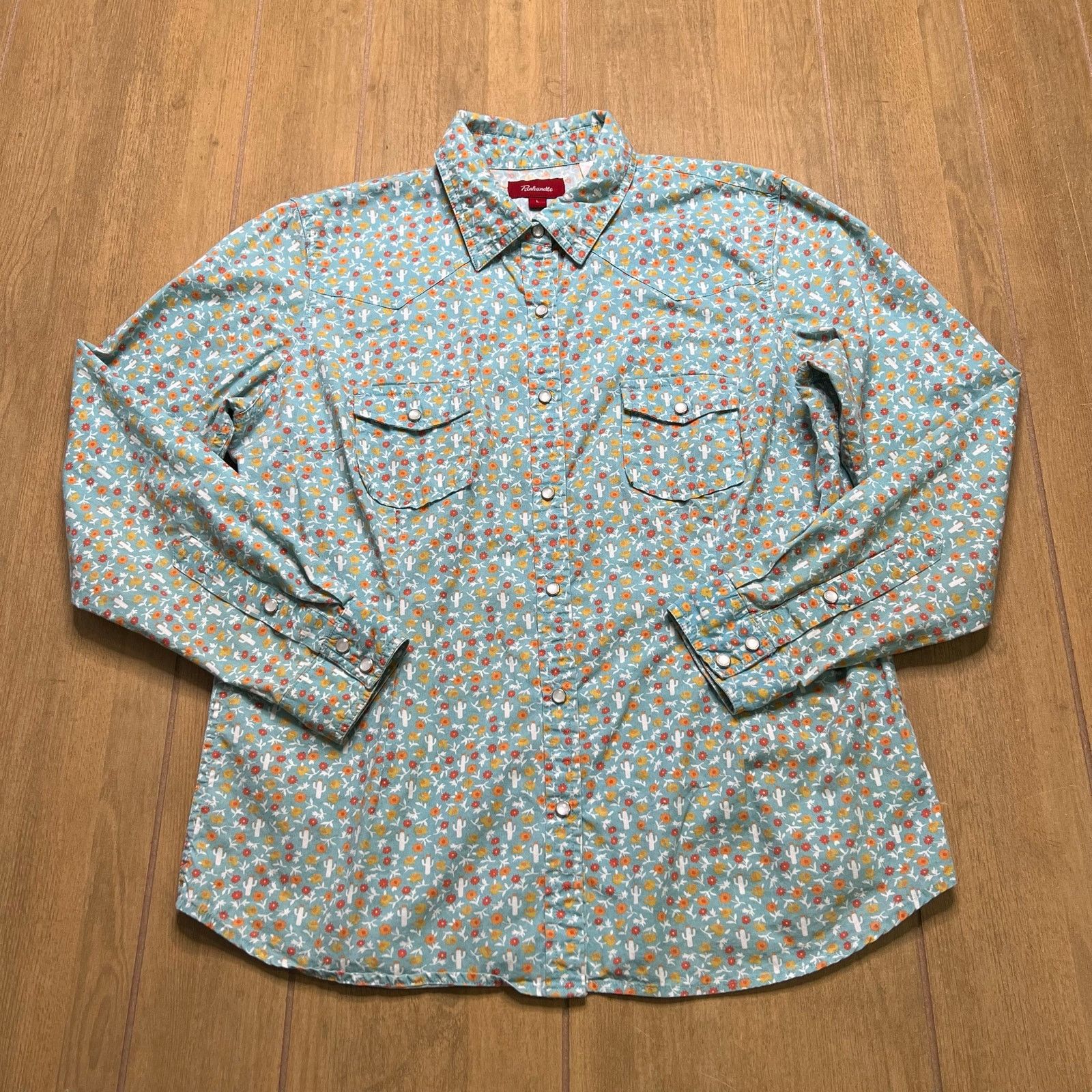 Panhandle Slim Panhandle Slim Western Shirt Women Large Floral Cactus boho Size L / US 10 / IT 46 - 1 Thumbnail