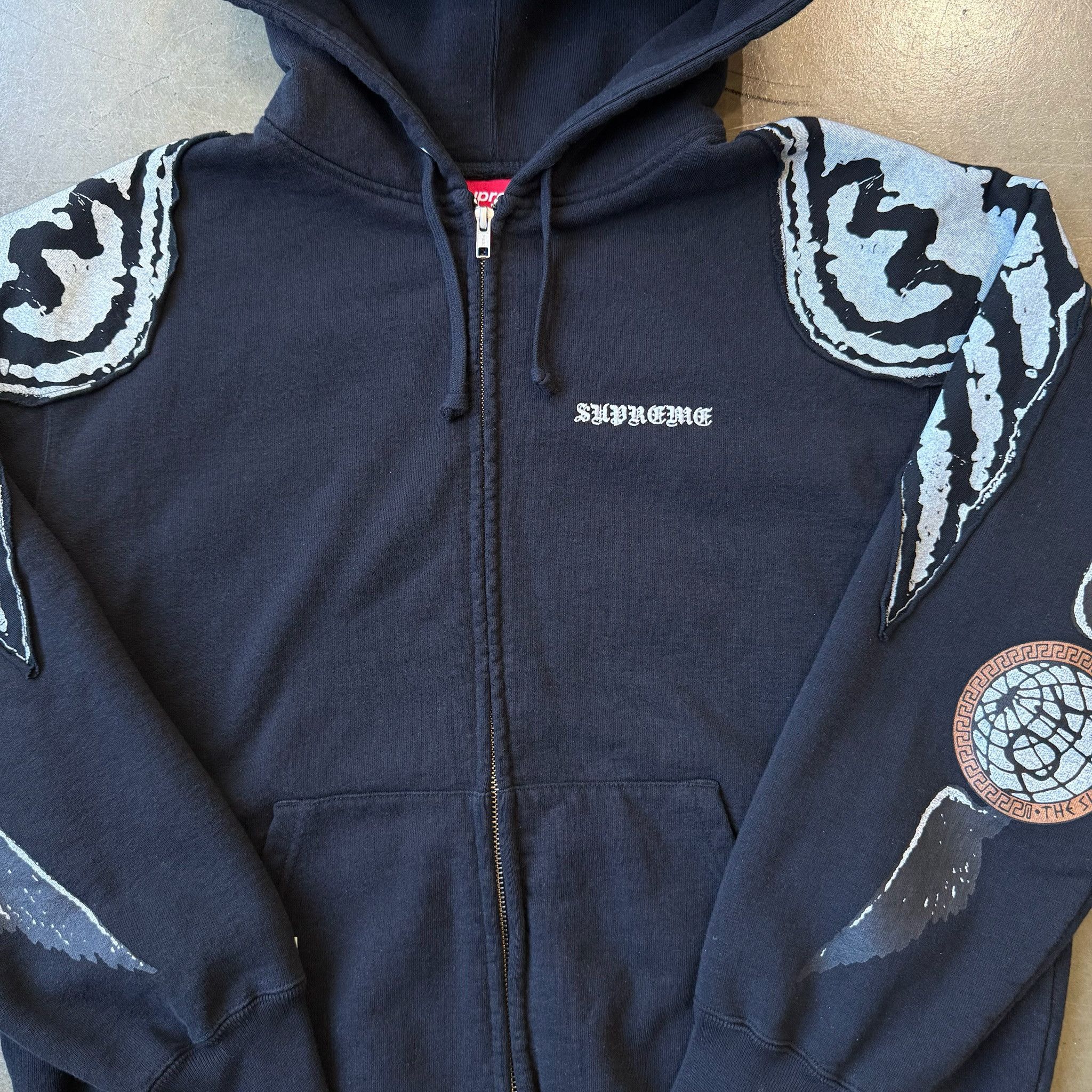 Supreme Small - Supreme Wings Zip Up Hooded Sweatshirt Size US S / EU 44-46 / 1 - 3 Thumbnail